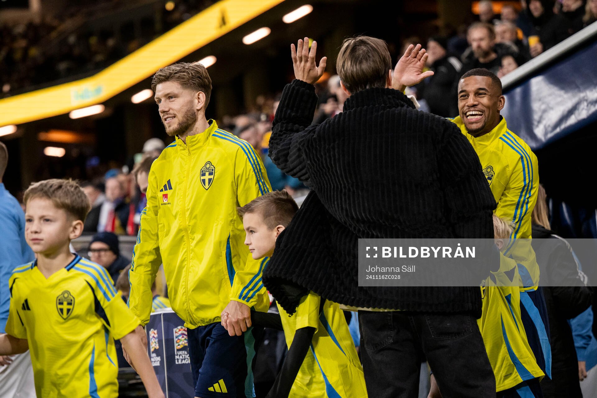 Anton Salétros and Isak Hien of Sweden with Kristoffer