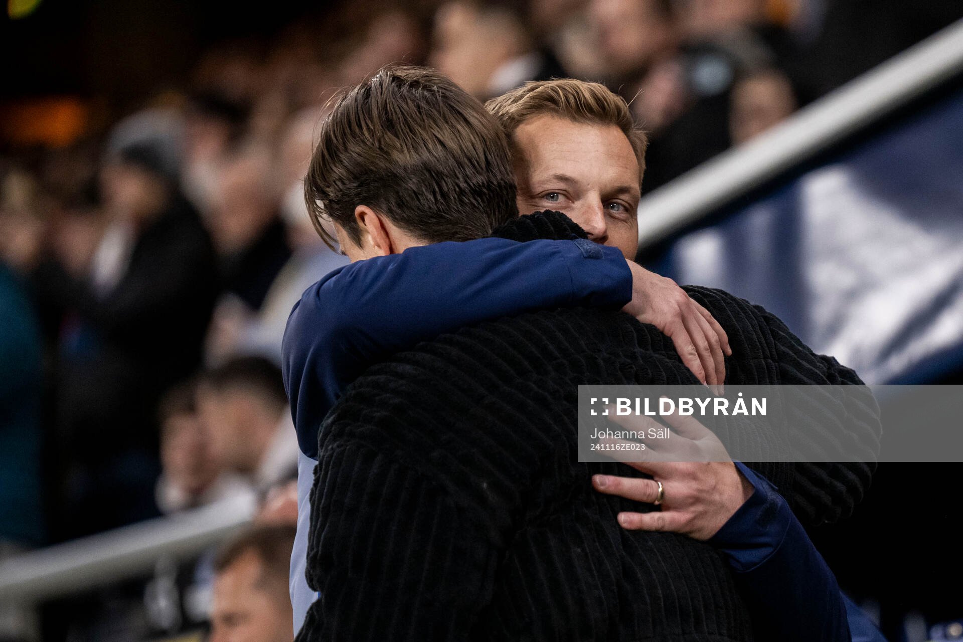 Assistant coach Sebastian Larsson of Sweden and Kristoffer