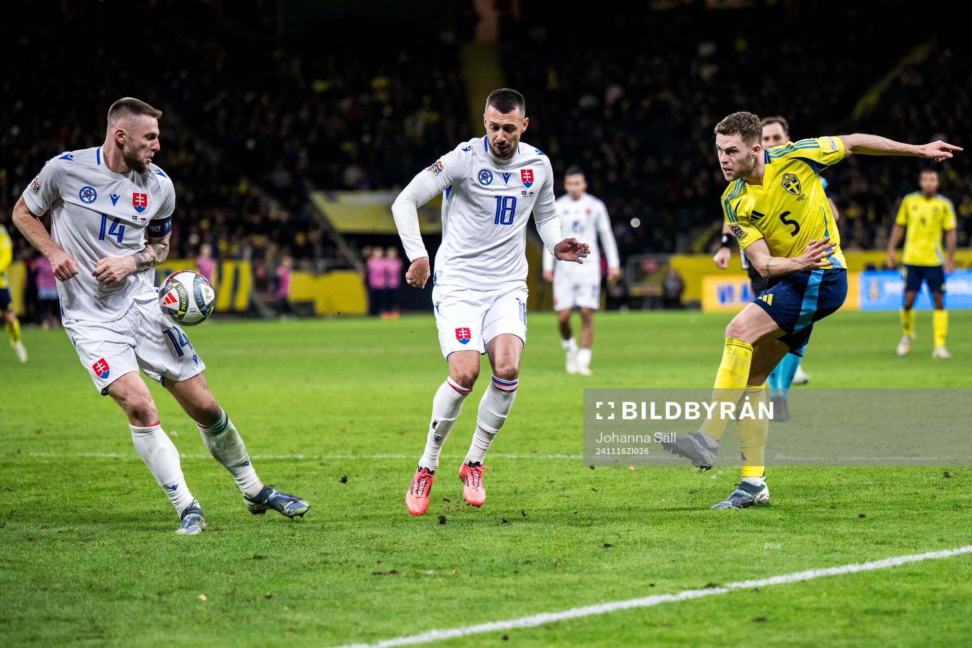 Milan Skriniar and Ivan Schranz of Slovakia and Gabriel