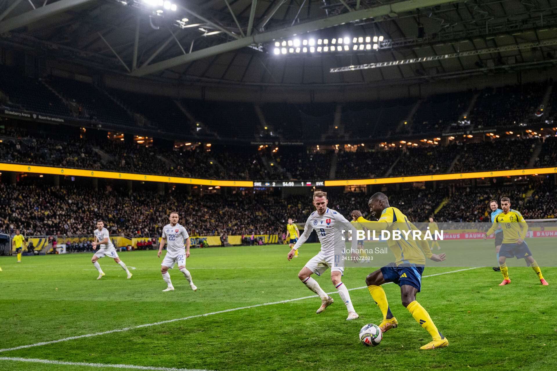 Ondrej Duda of Slovakia and Ken Sema of Sweden