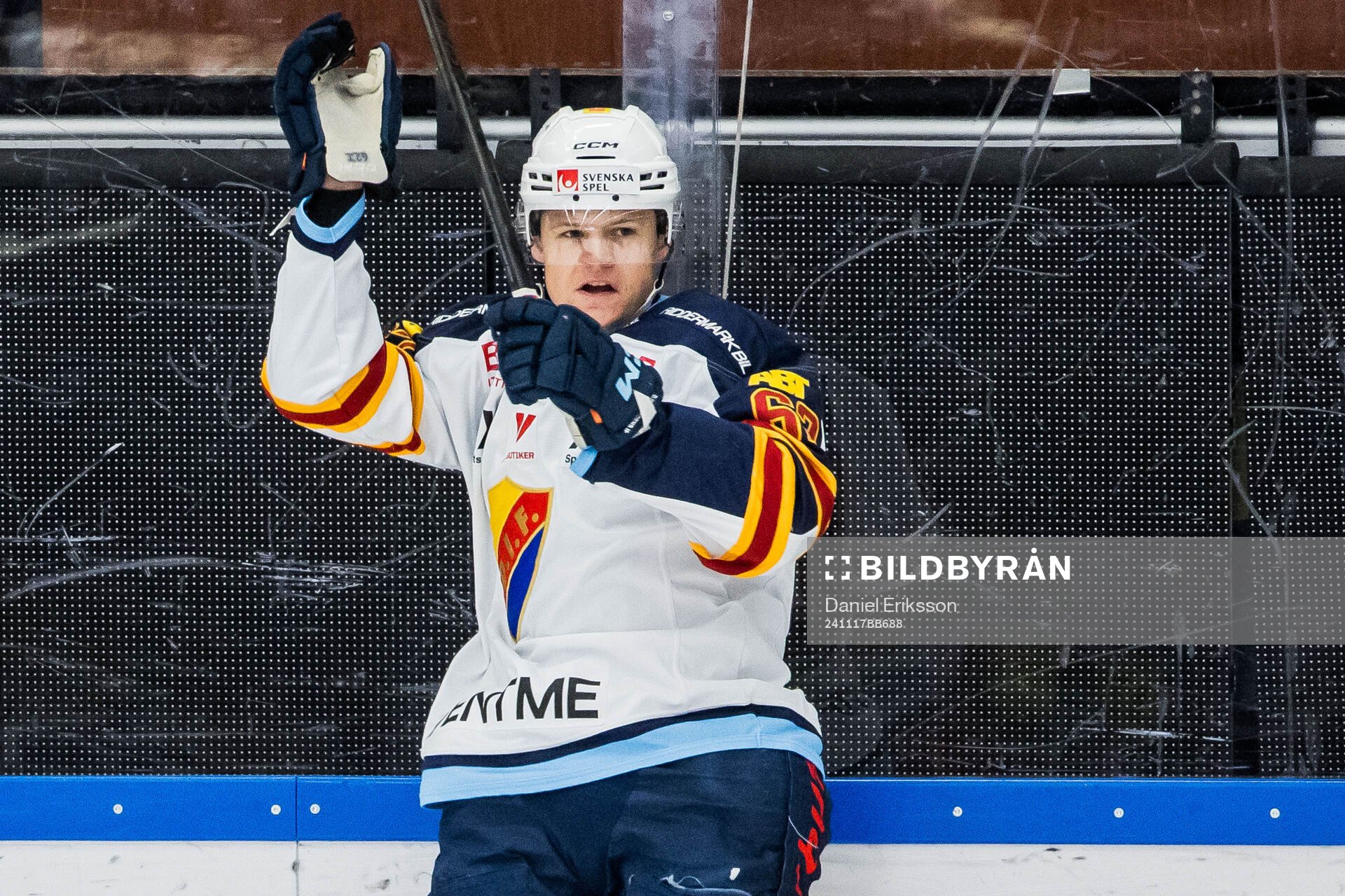 Djurgårdens Hampus Larsson jublar