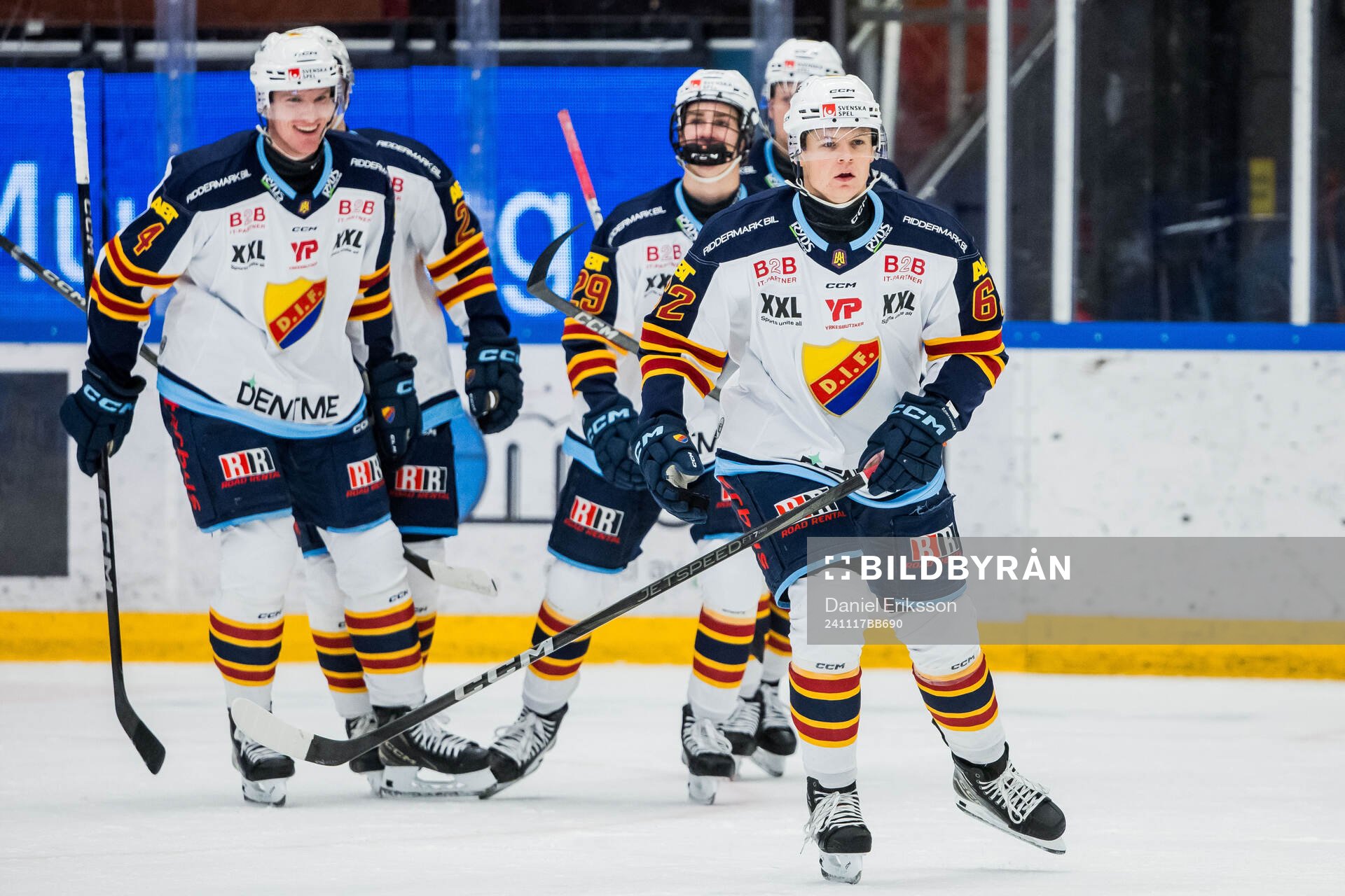 Djurgårdens Hampus Larsson jublar