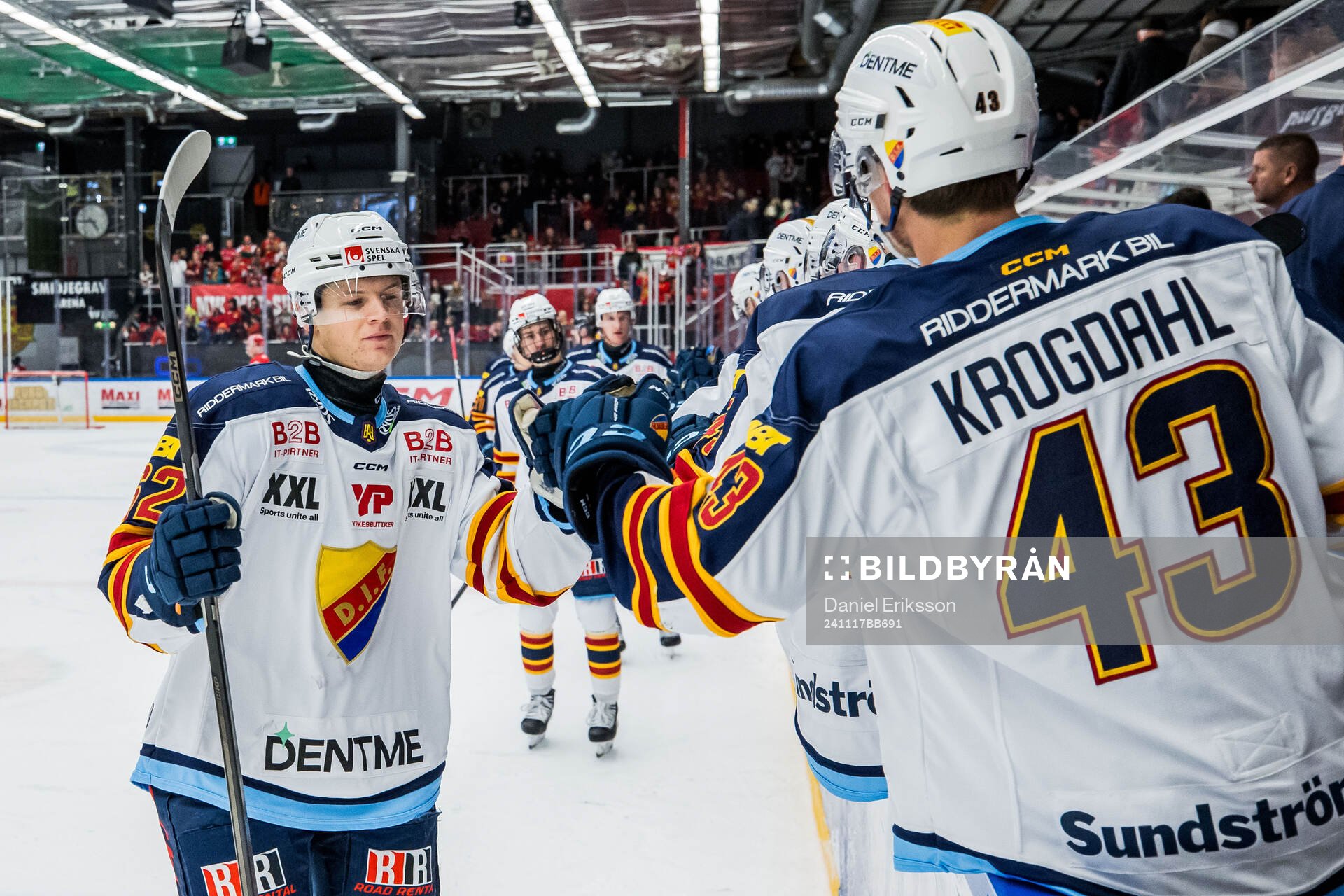 Djurgårdens Hampus Larsson jublar