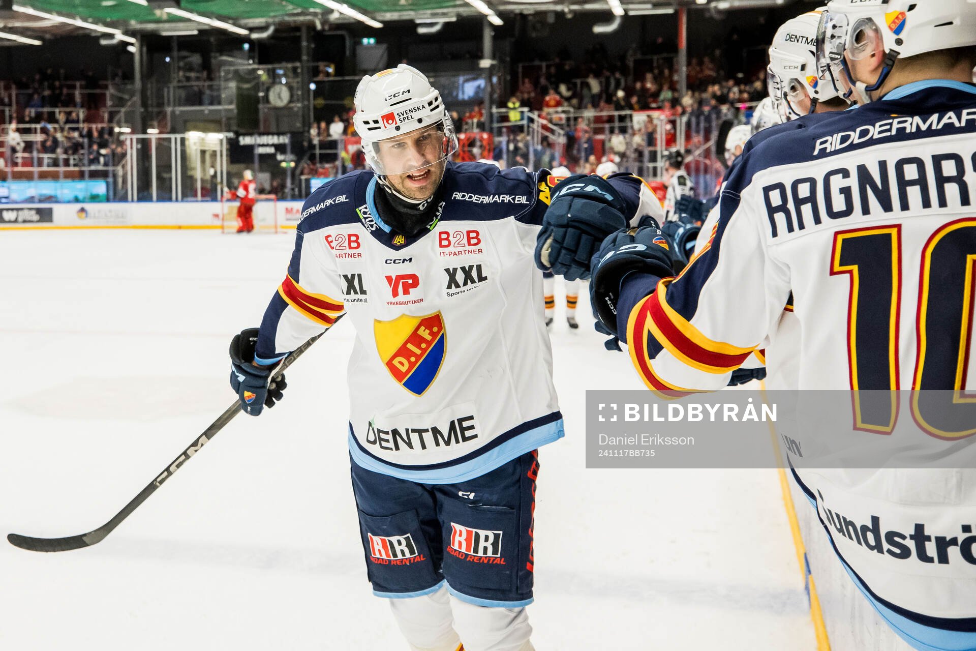 Djurgårdens Dick Axelsson jublar