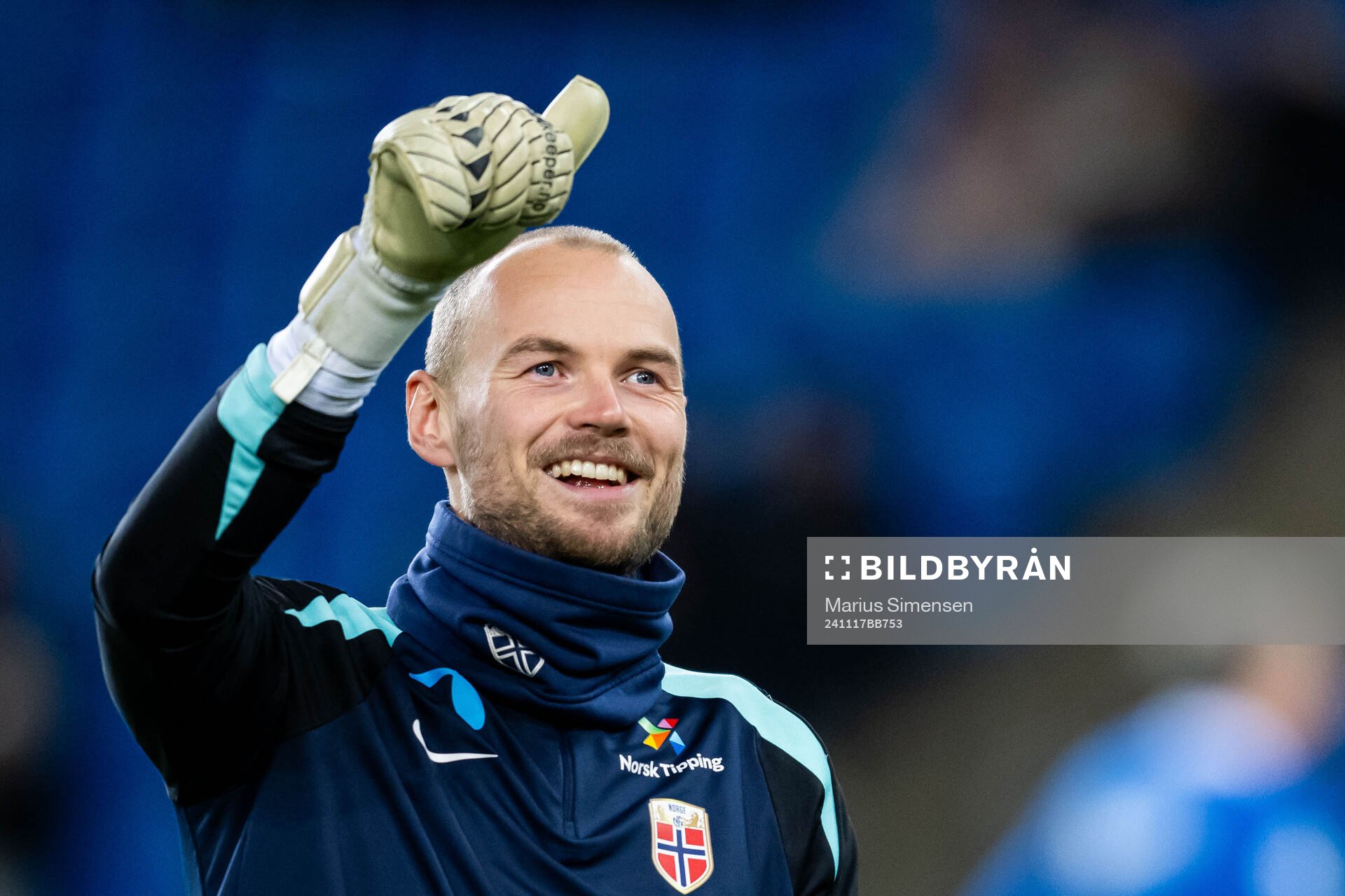 Goalkeeper Viljar Myhra of Norway
