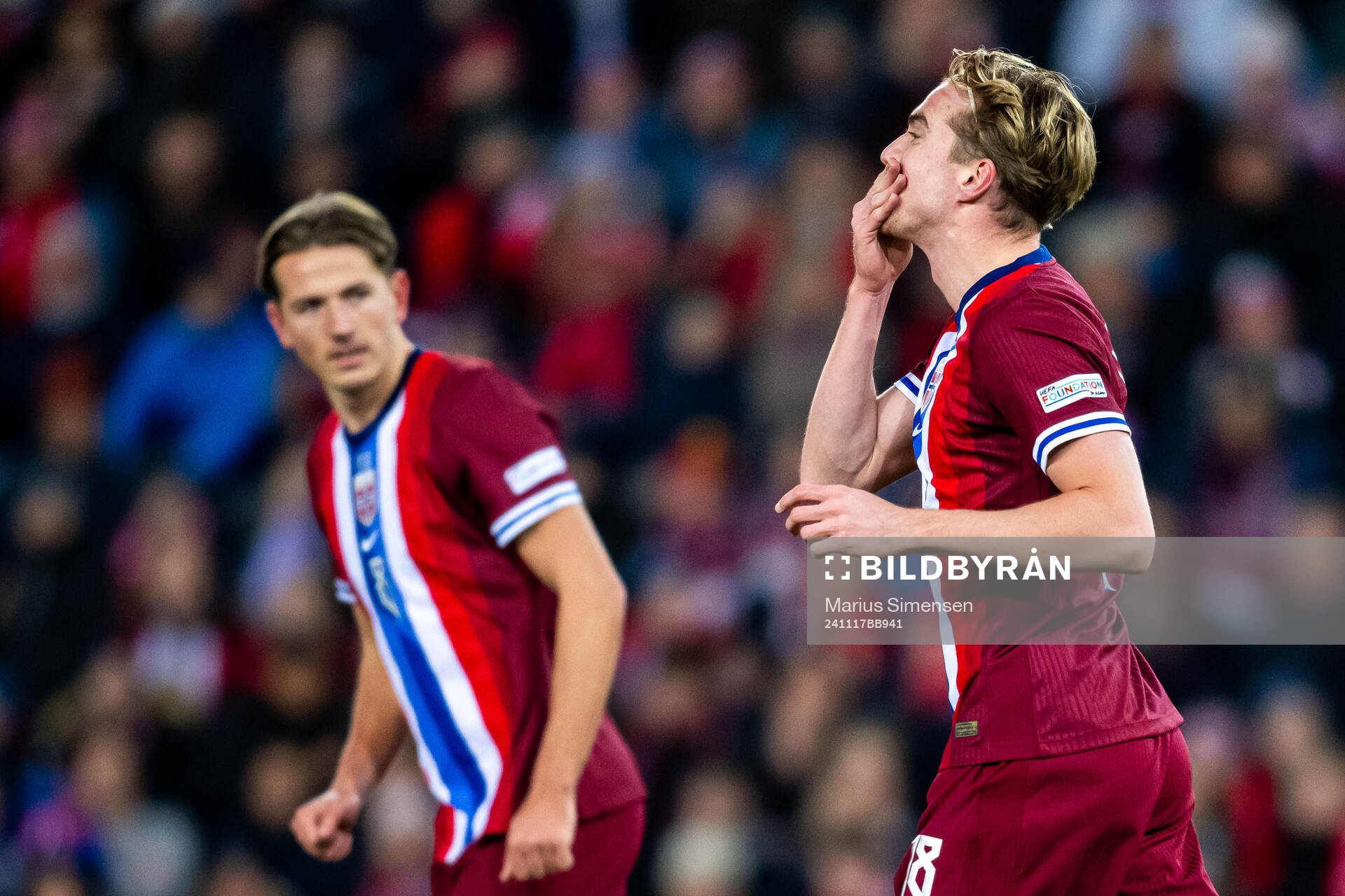 Kristian Thorstvedt of Norway looks dejected
