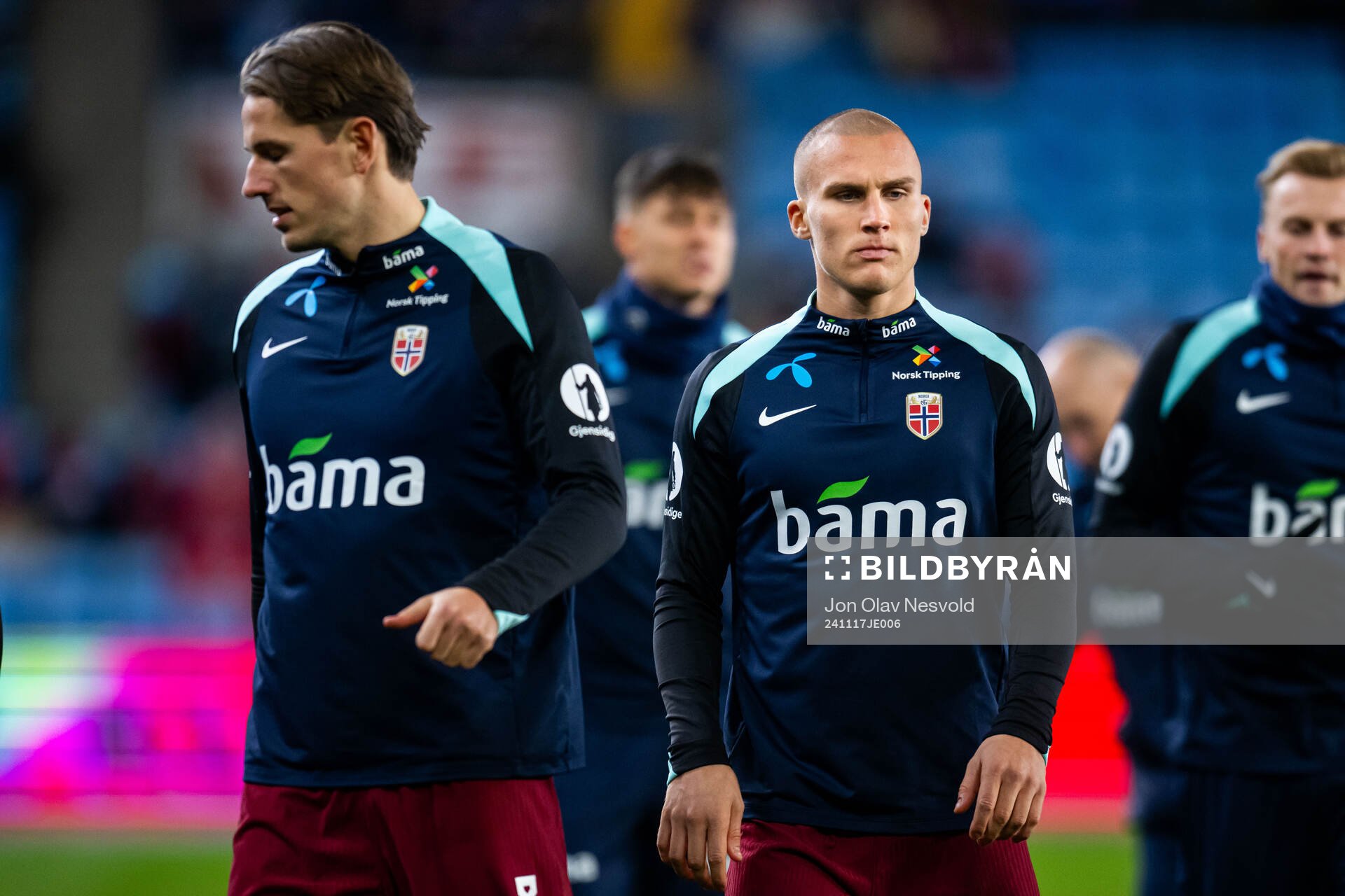 Sander Berge and Leo Østigård of Norway