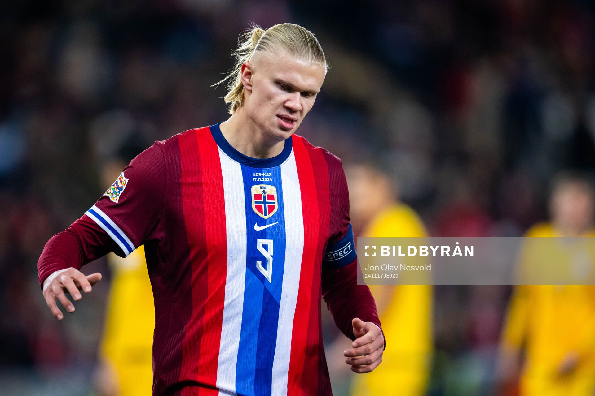 Erling Braut Haaland of Norway looks dejected
