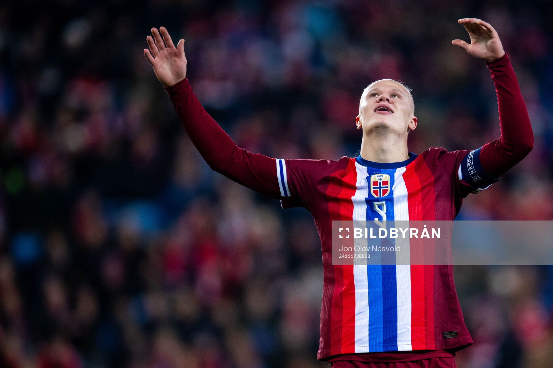 Erling Braut Haaland of Norway looks dejected