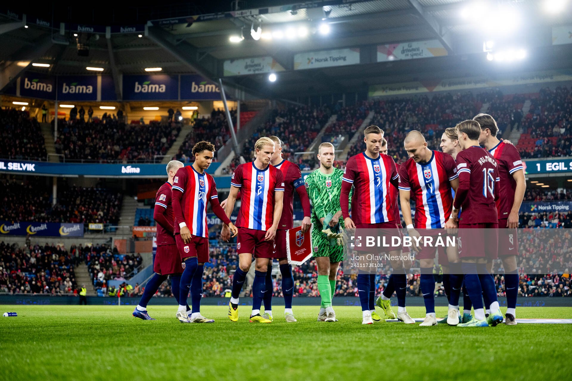 Antonio Nusa, Morten Thorsby, goalkeeper Egil Selvik, Stian