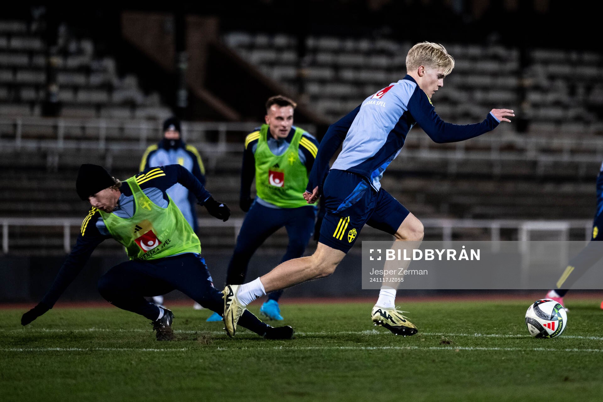 Lucas Bergvall of the Swedish men's football national team