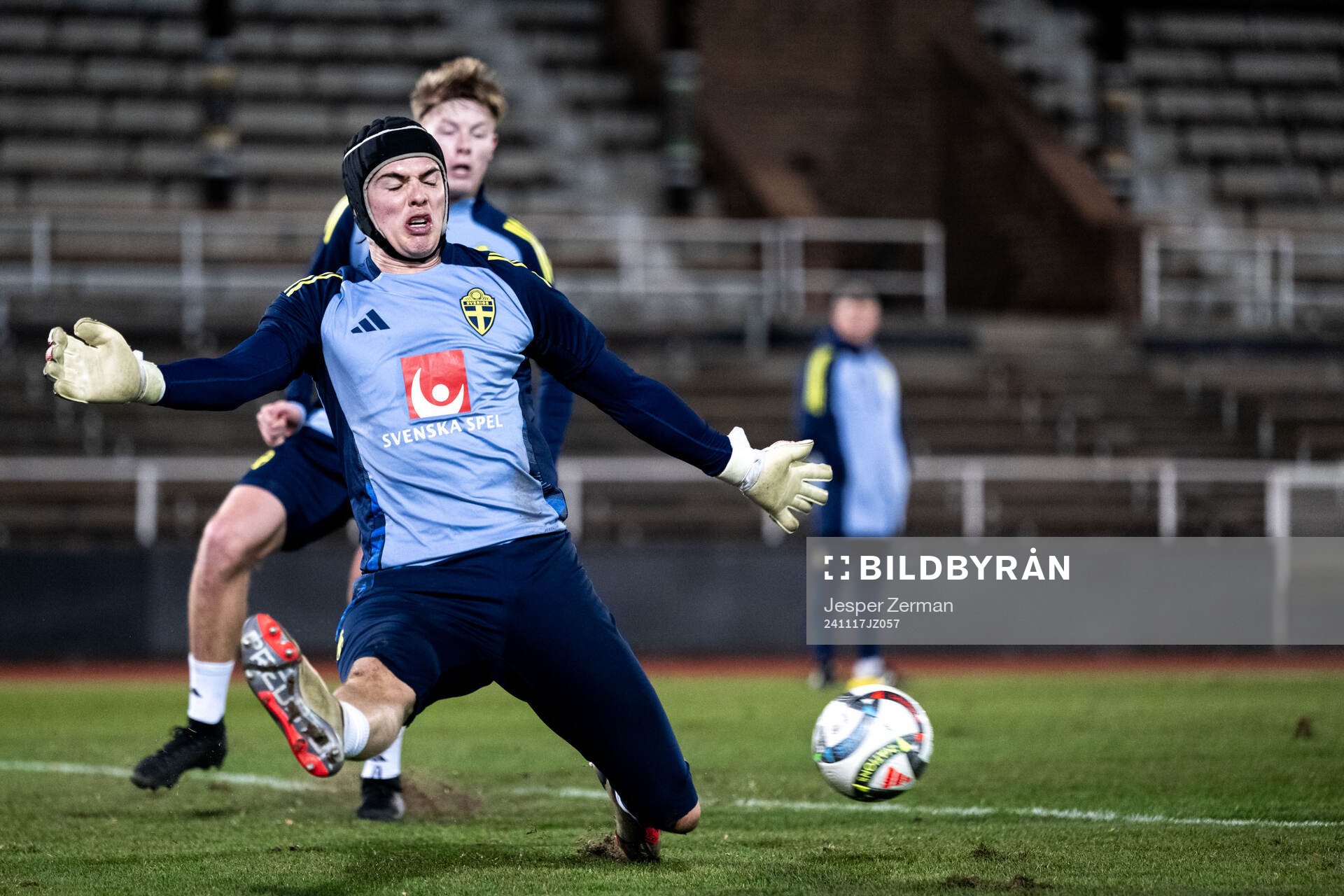 Goalkeeper Jacob Widell Zetterström of the Swedish men's