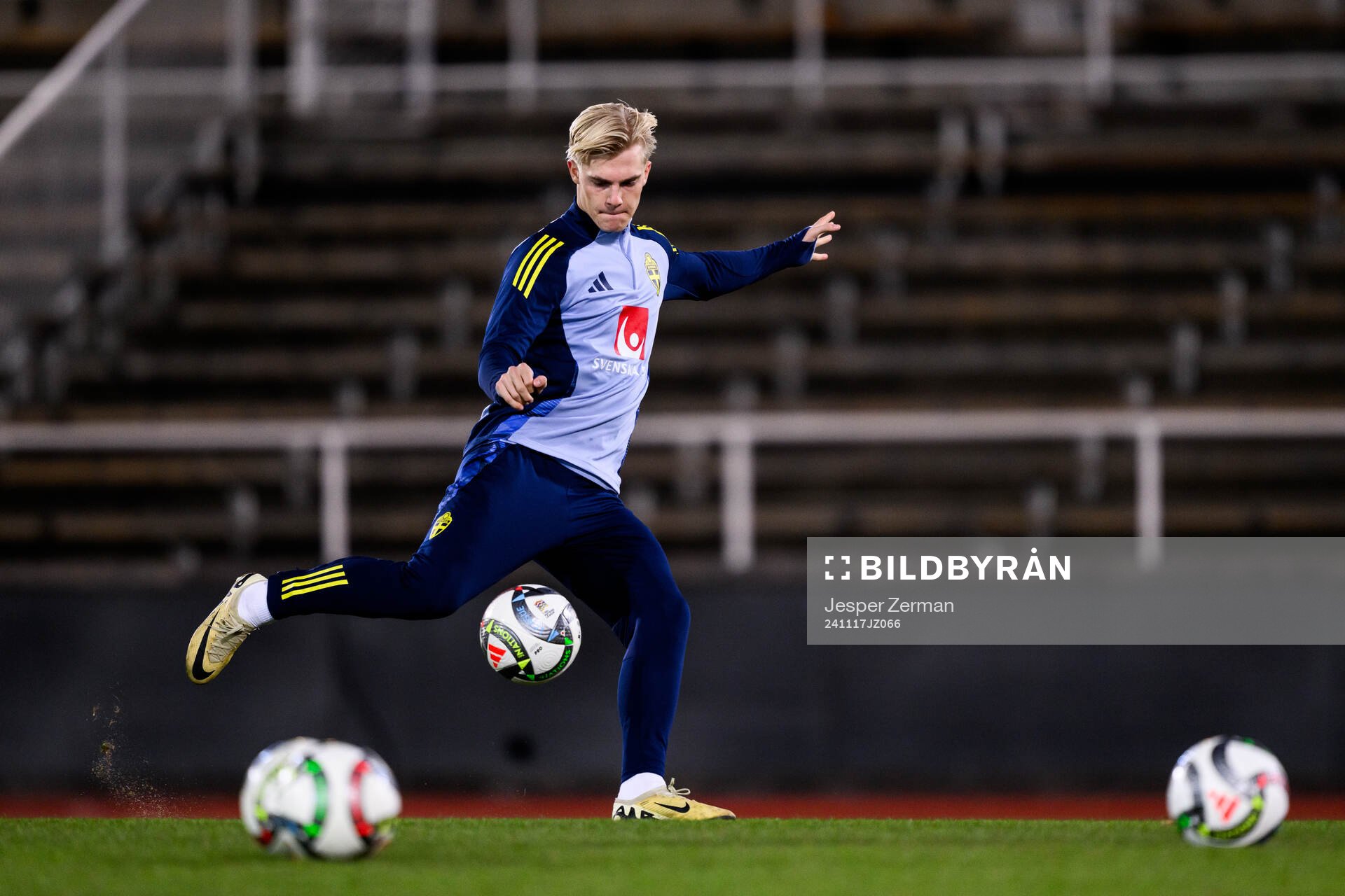 Lucas Bergvall of the Swedish men's football national team