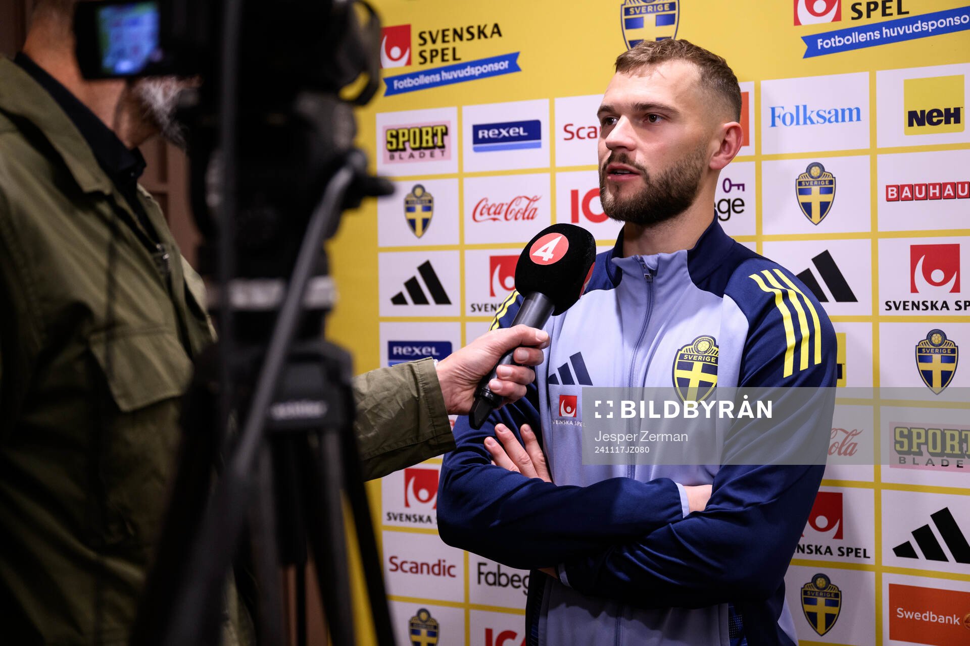 Jesper Karlström of the Swedish men's football national
