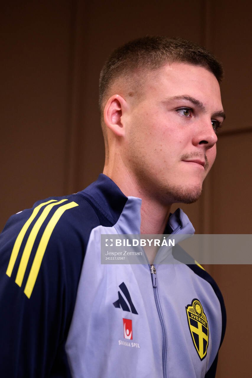 Emil Holm of the Swedish men's football national team at