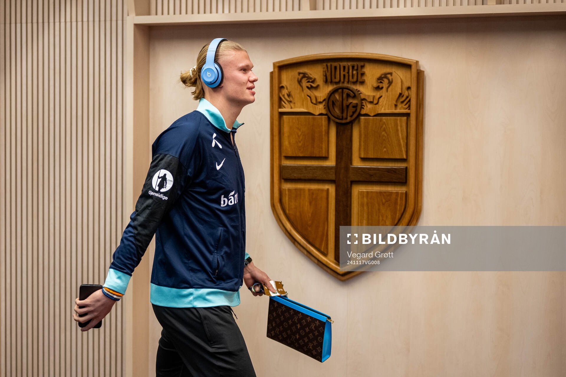 Erling Braut Haaland of Norway arrives