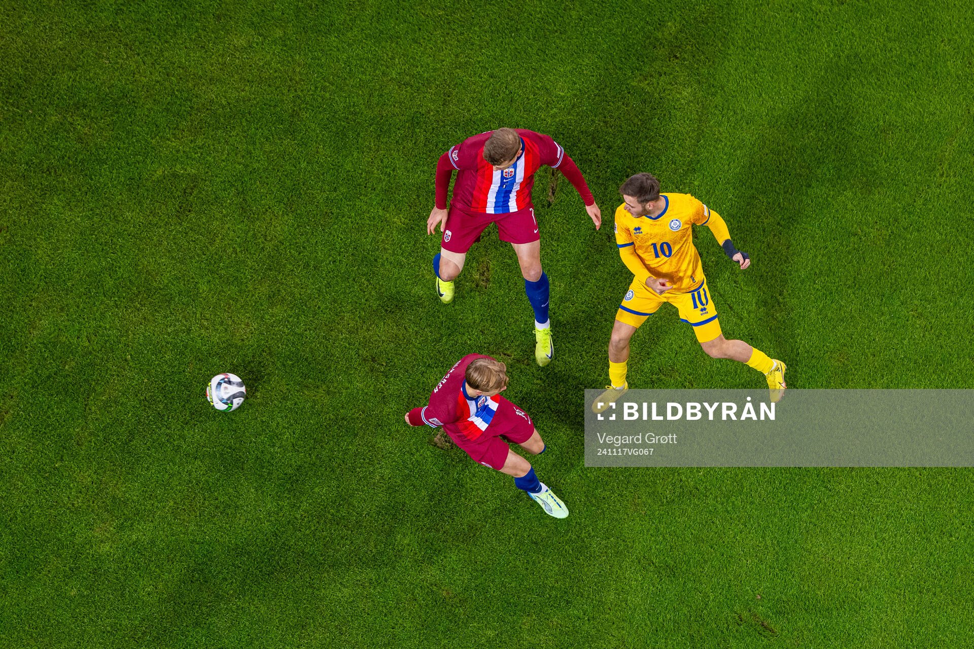 Alexander Sørloth of Norway, Marcus Holmgren Pedersen of