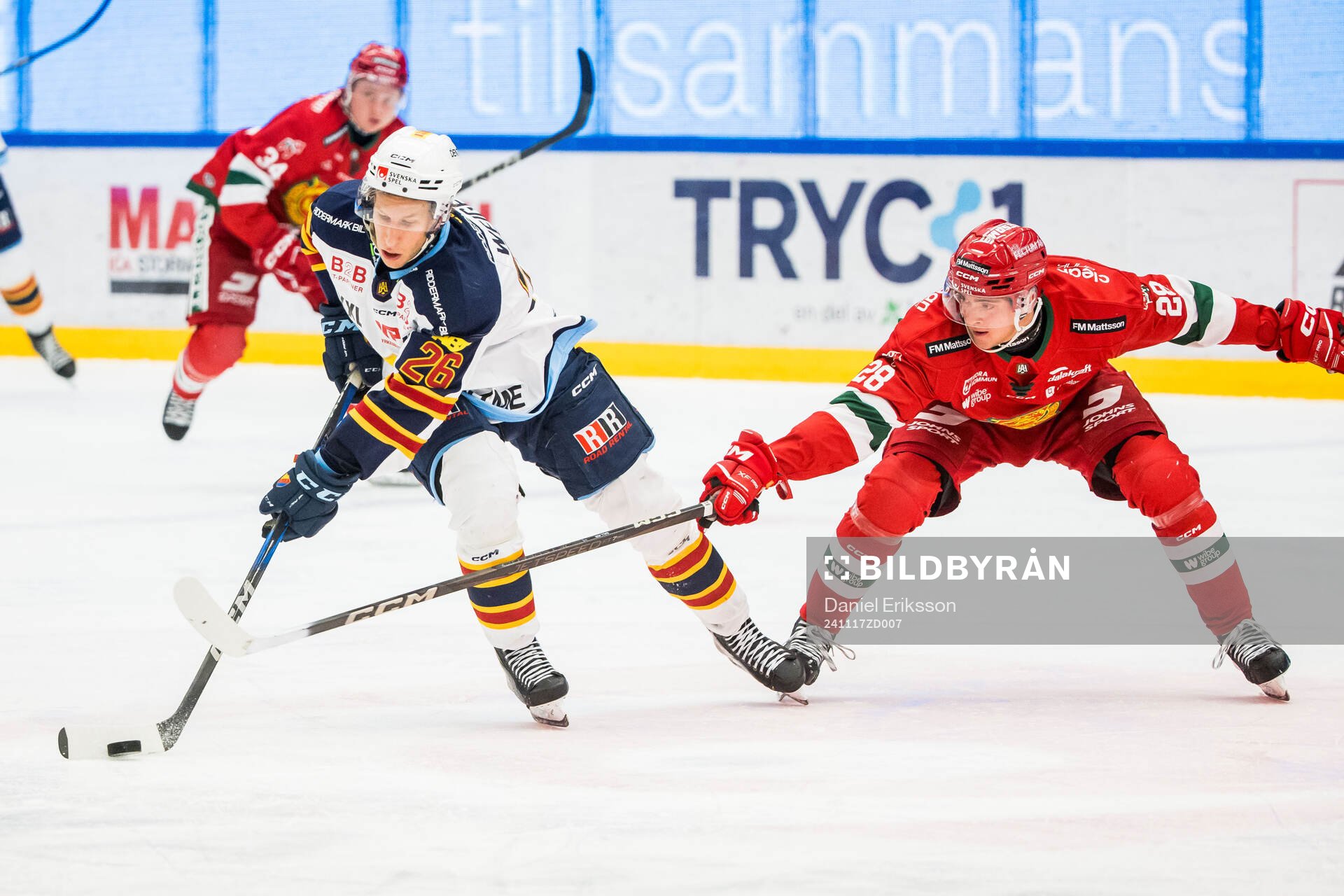 Djurgårdens Fredric Weigel och Moras Gabriel Säll