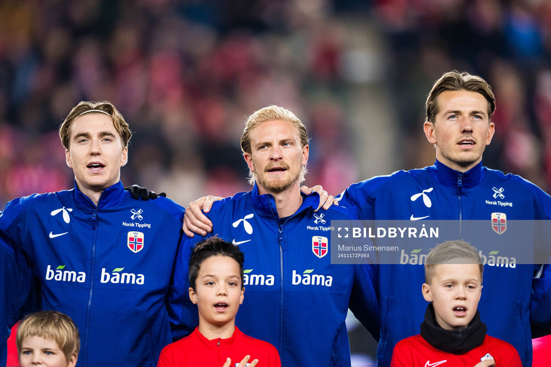 Kristian Thorstvedt, Morten Thorsby and Sander Berge of