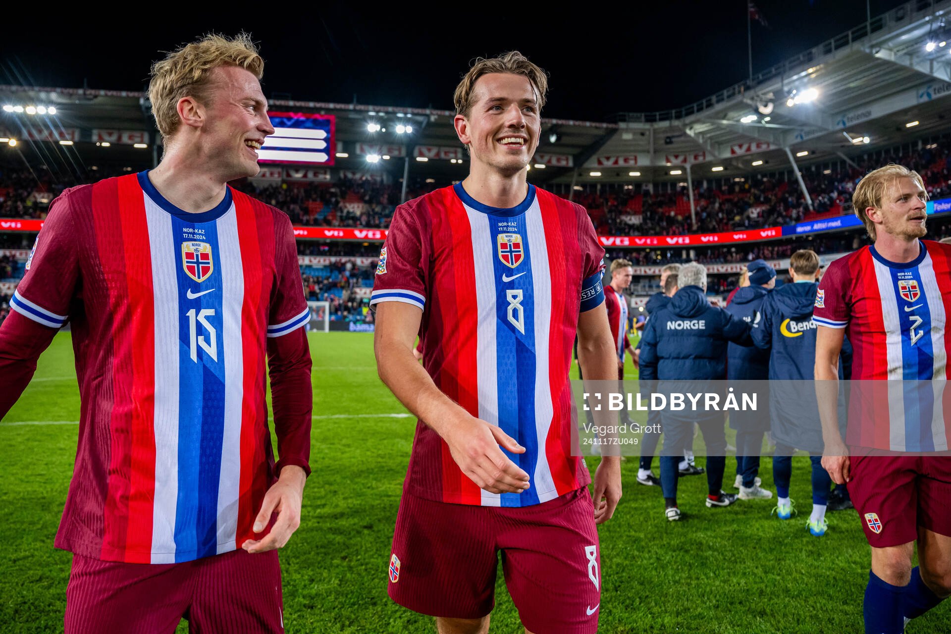 Sondre Langås and Sander Berge of Norway