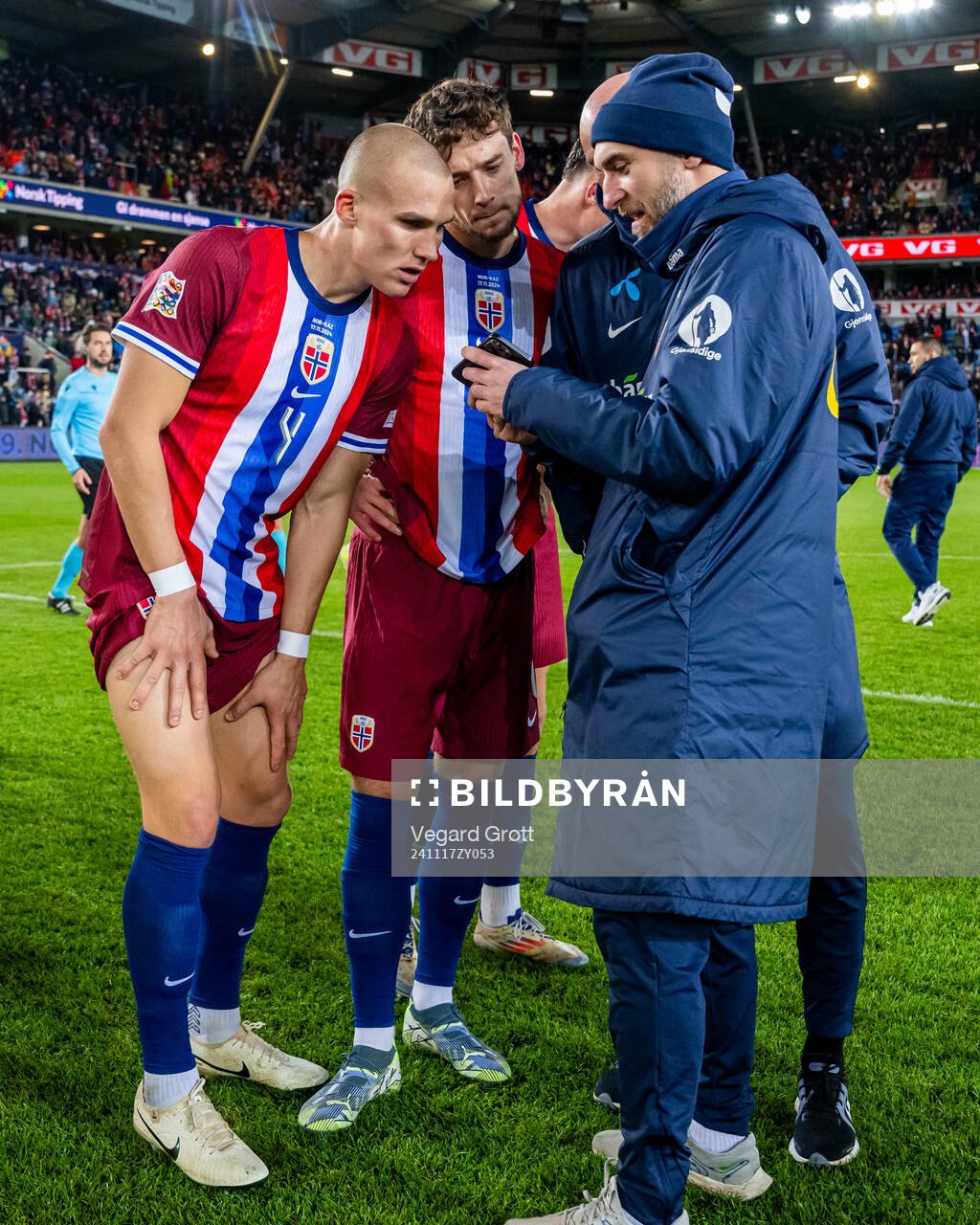 Leo Østigård, Colin Rösler and kit manager Sigurd