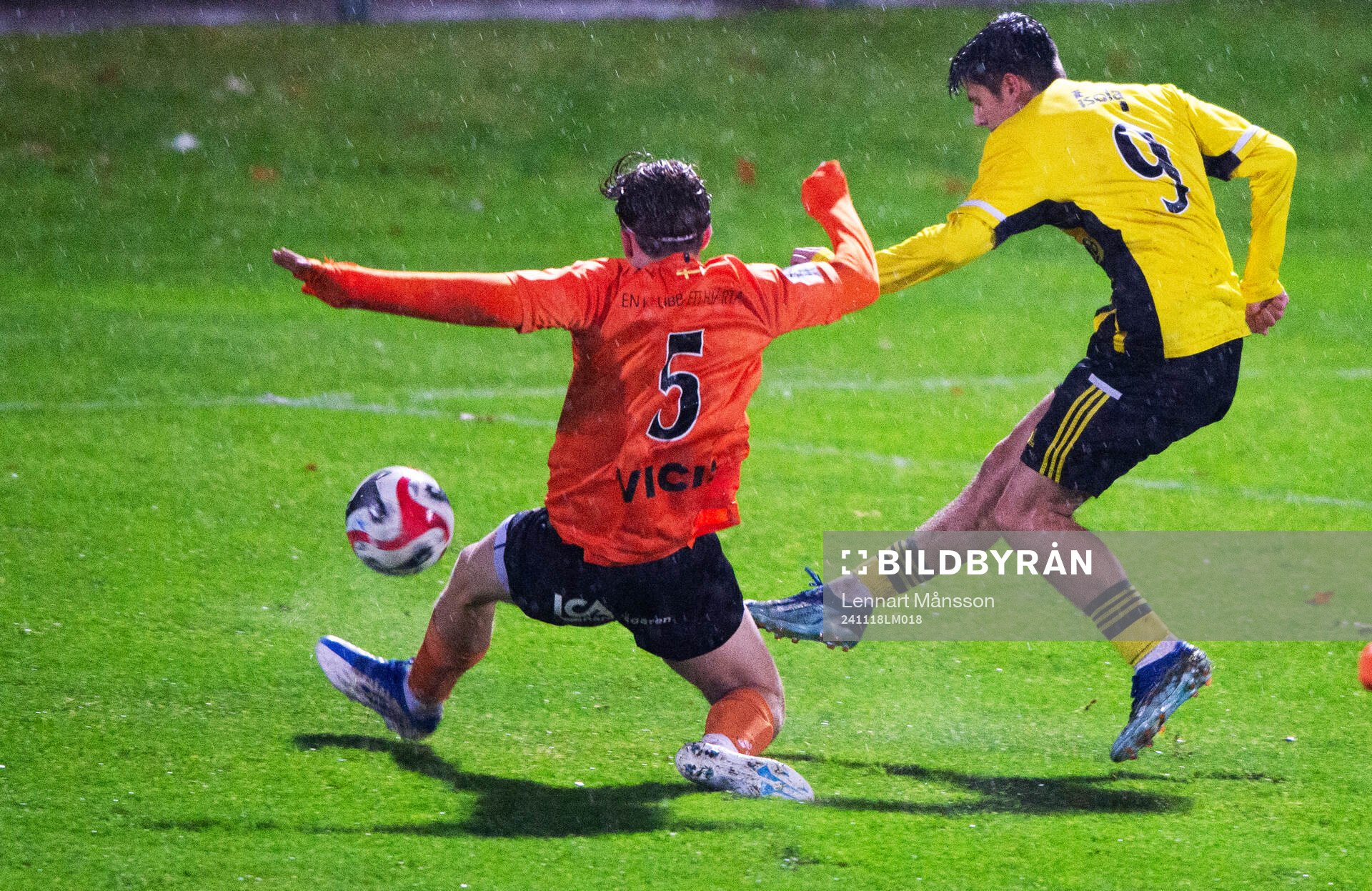 FK Hässleholms Leon Skala i kvalmatchen för U19 mellan