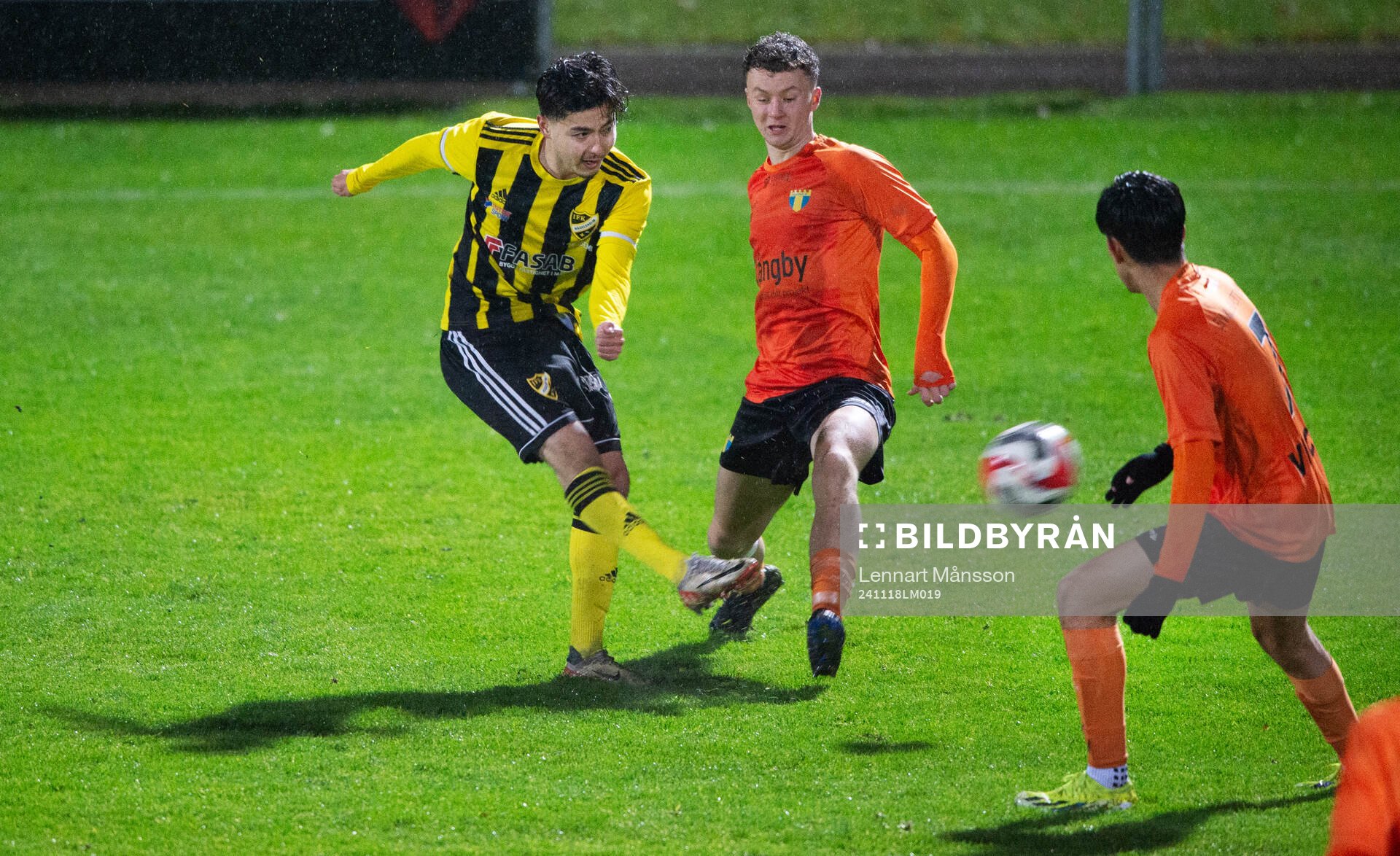 FK Hässleholms Alireza Nasari i kvalmatchen för U19
