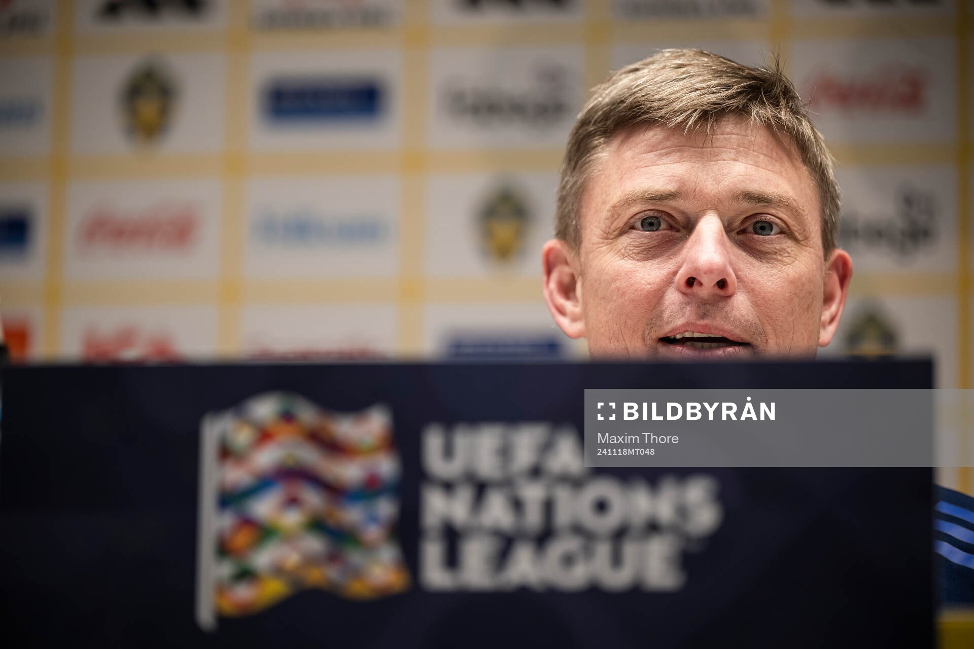 Head coach Jon Dahl Tomasson of the Swedish men's national