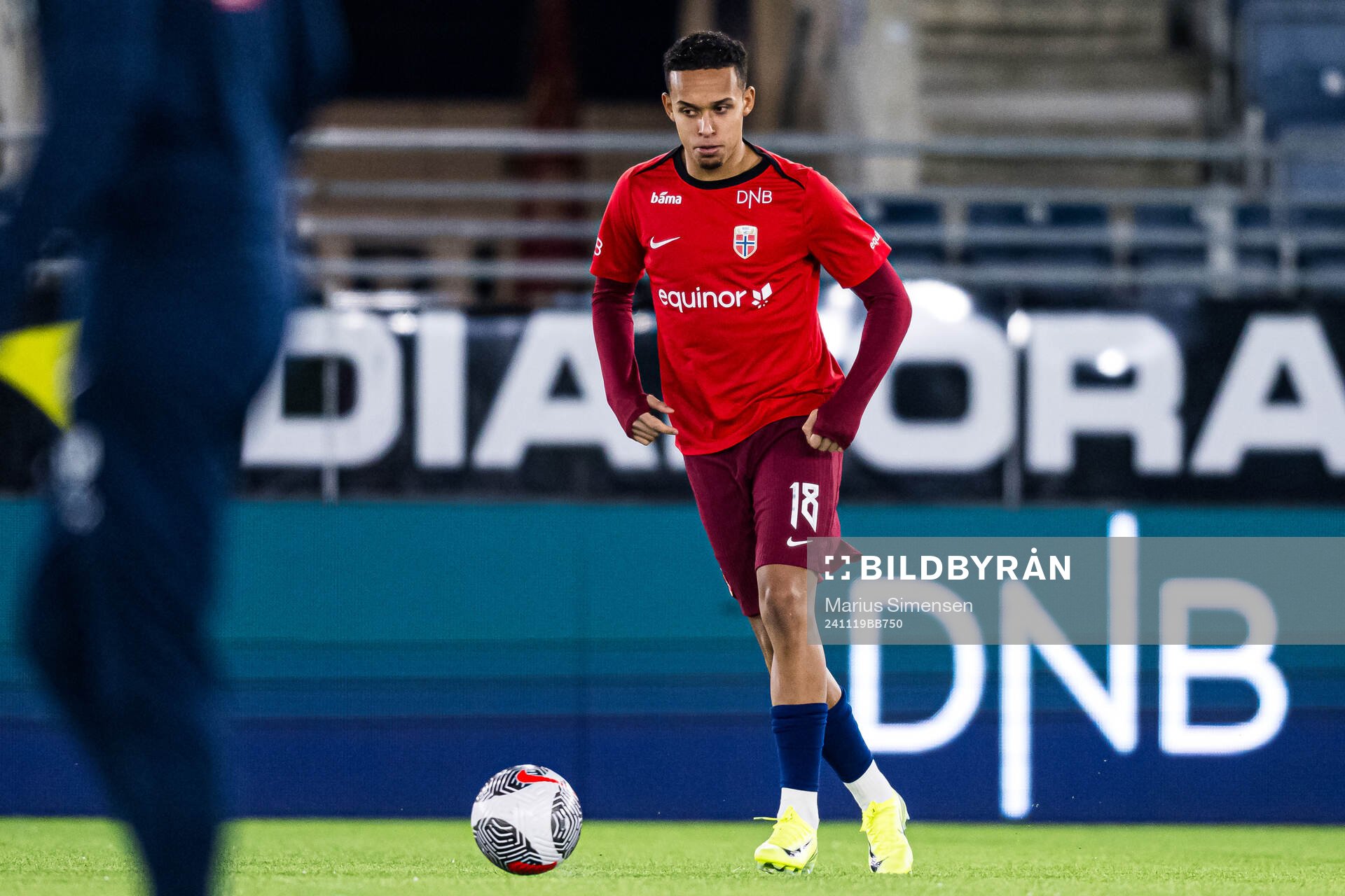 Fredrik Oppegård of Norway warms up