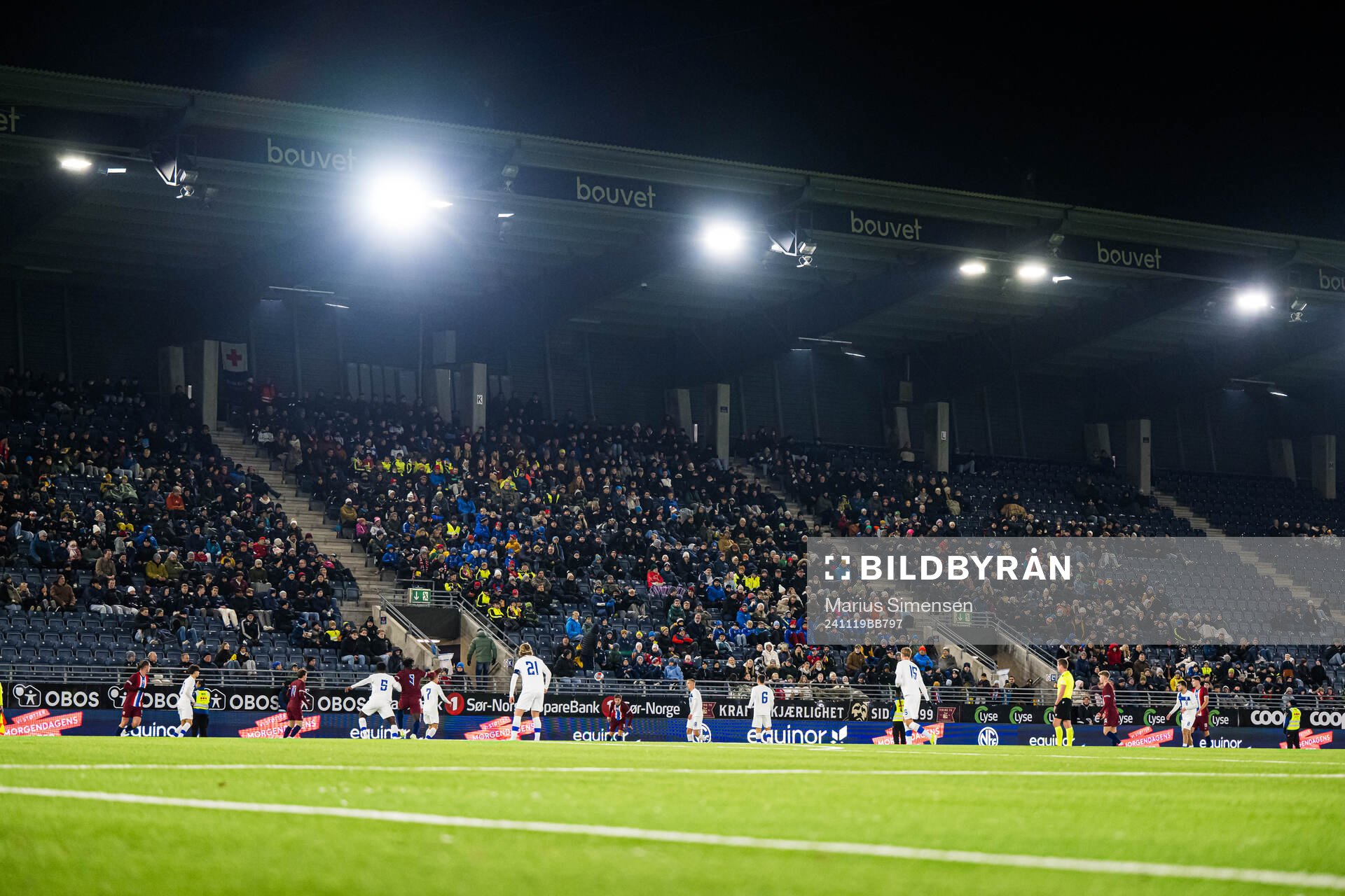 Spectators in the stands