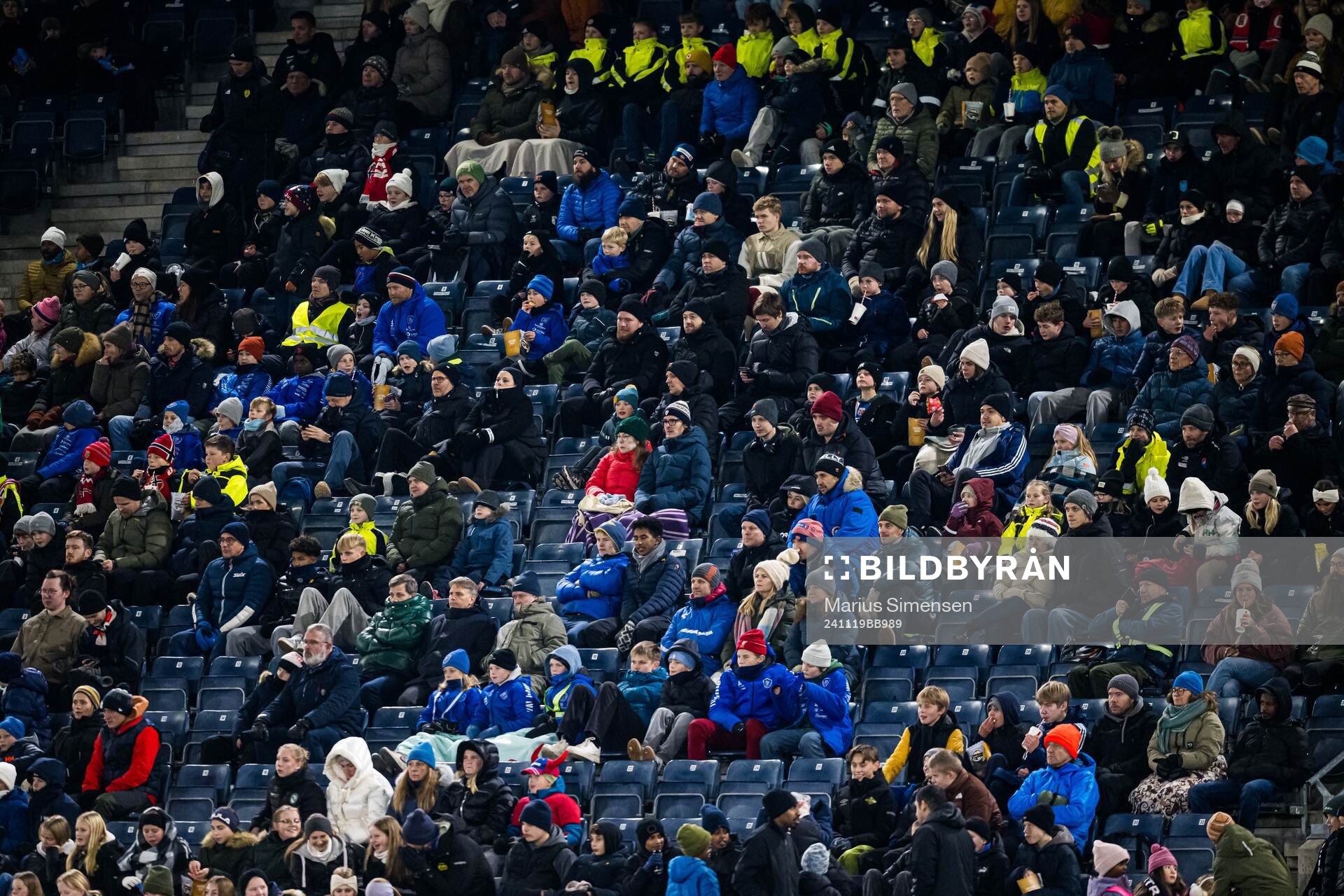 Spectators in the stands