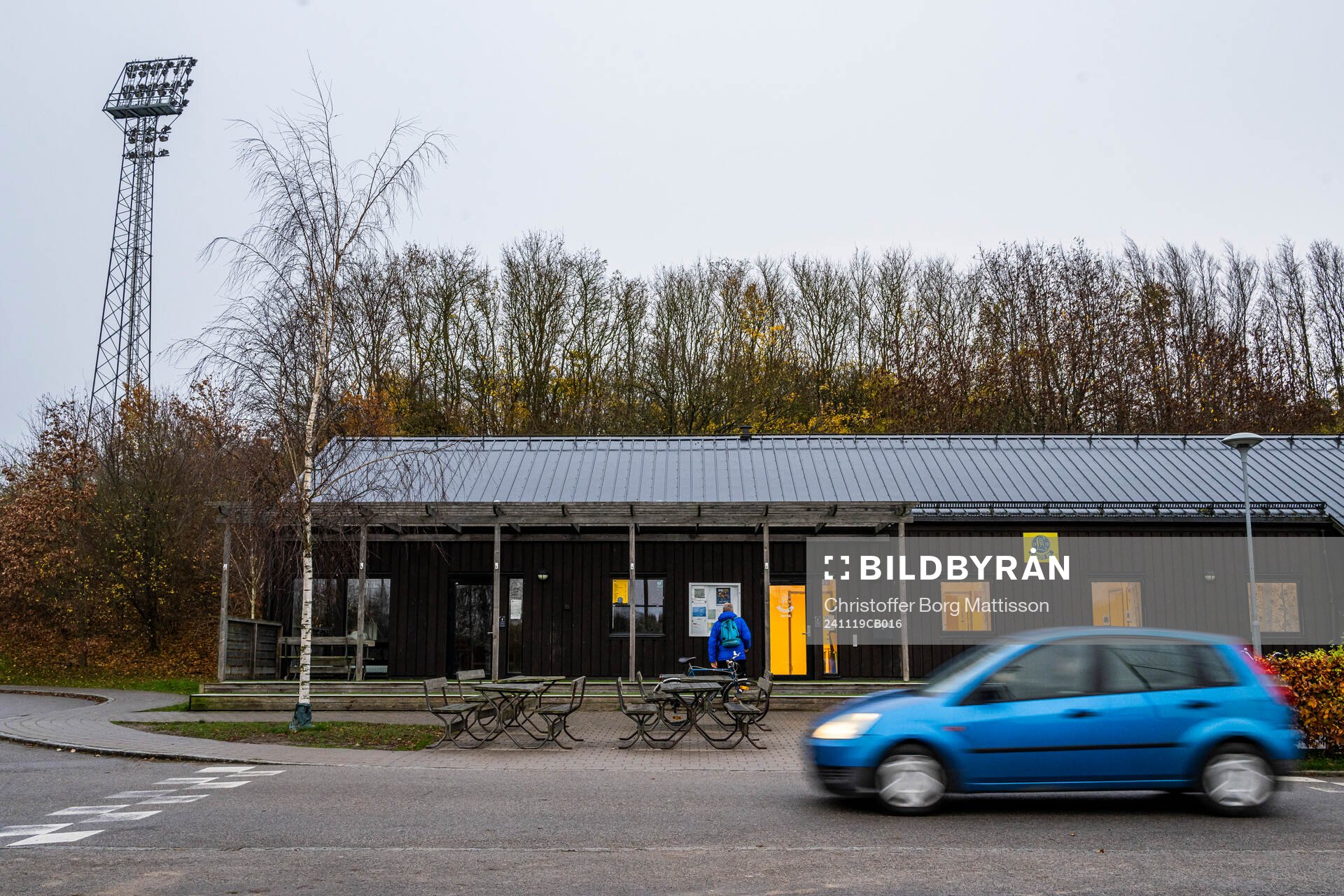 Lunds BKs klubbstuga under en fotografering med Lunds BK den 19 november 2024 i Lund. 