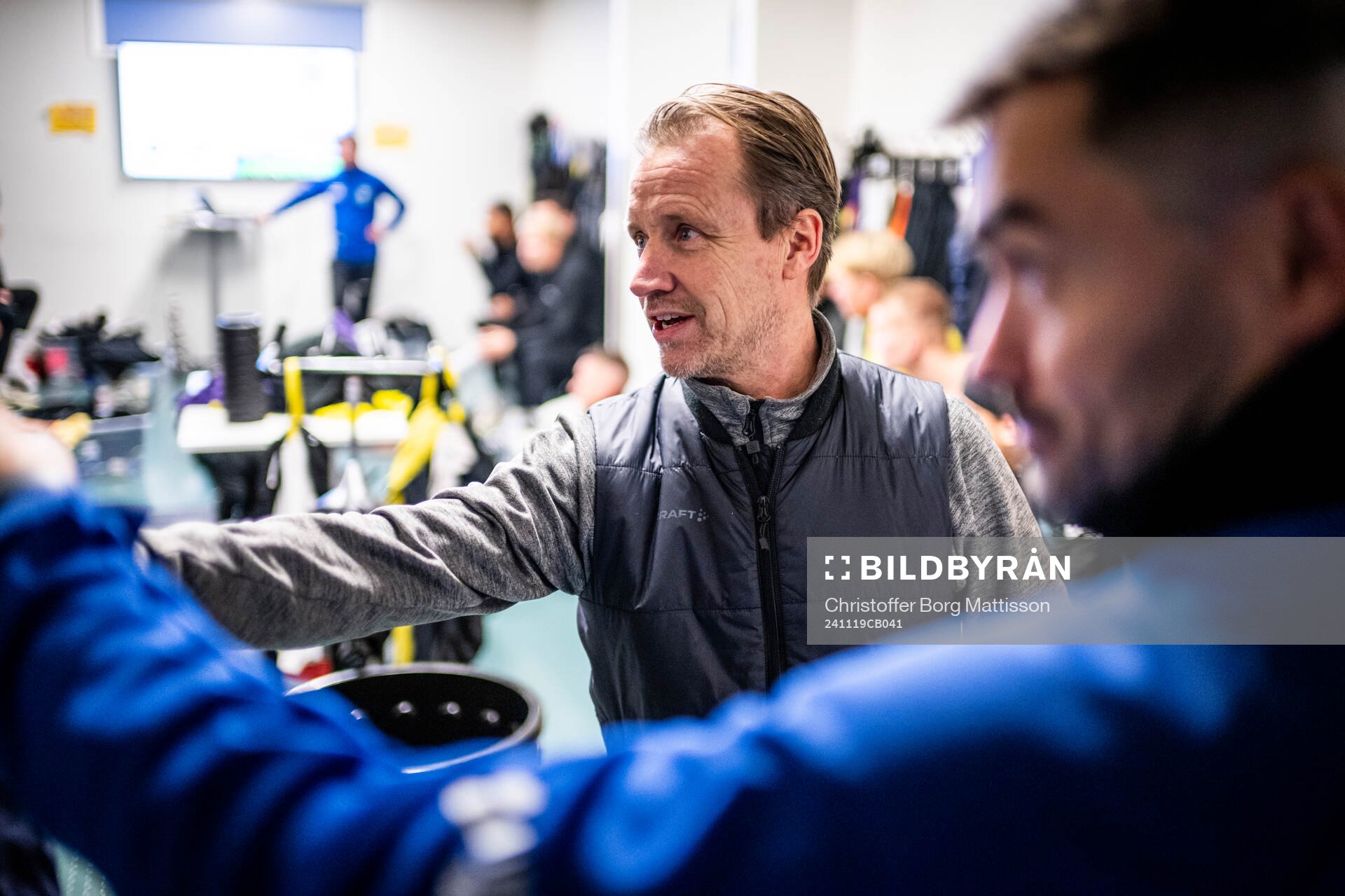 Sportchef Stefan Jansson under en fotografering med Lunds BK den 19 november 2024 i Lund. 