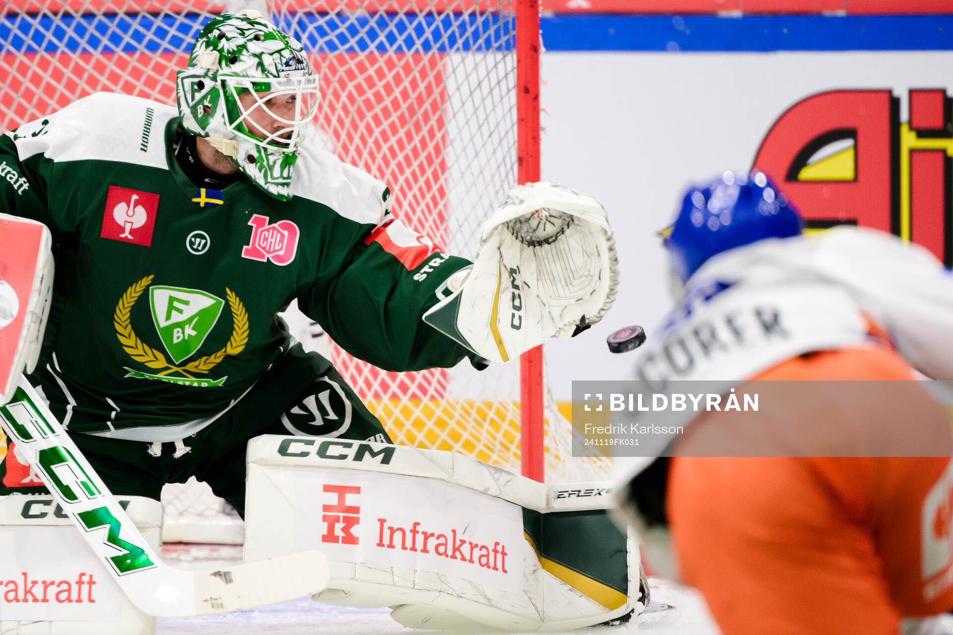 goaltender Maxime Lagacé of Färjestad
