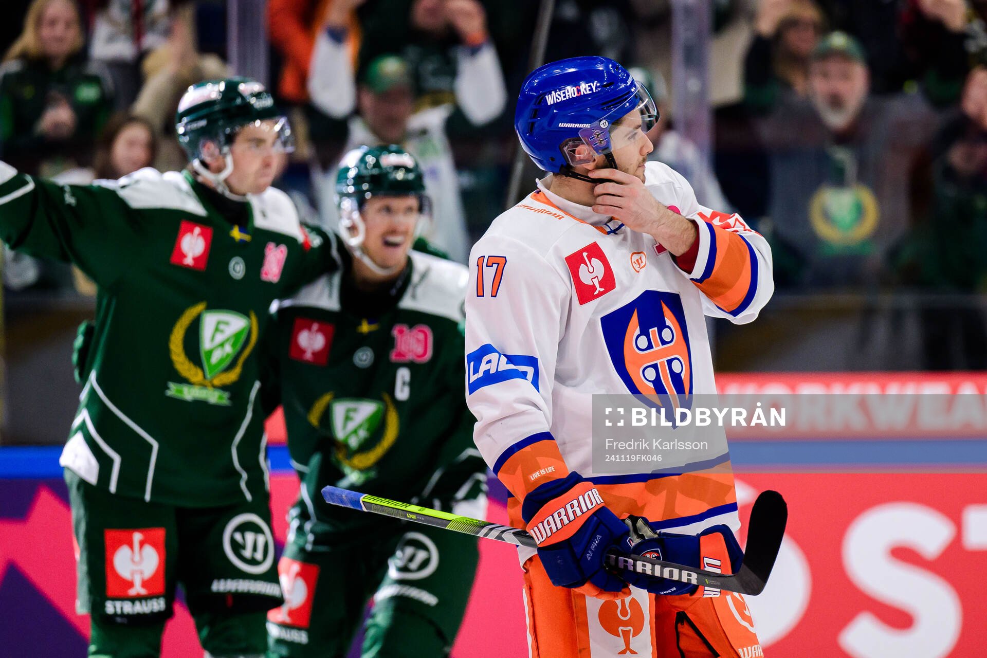 Nicholas Halloran of Tappara Tampere looks dejected