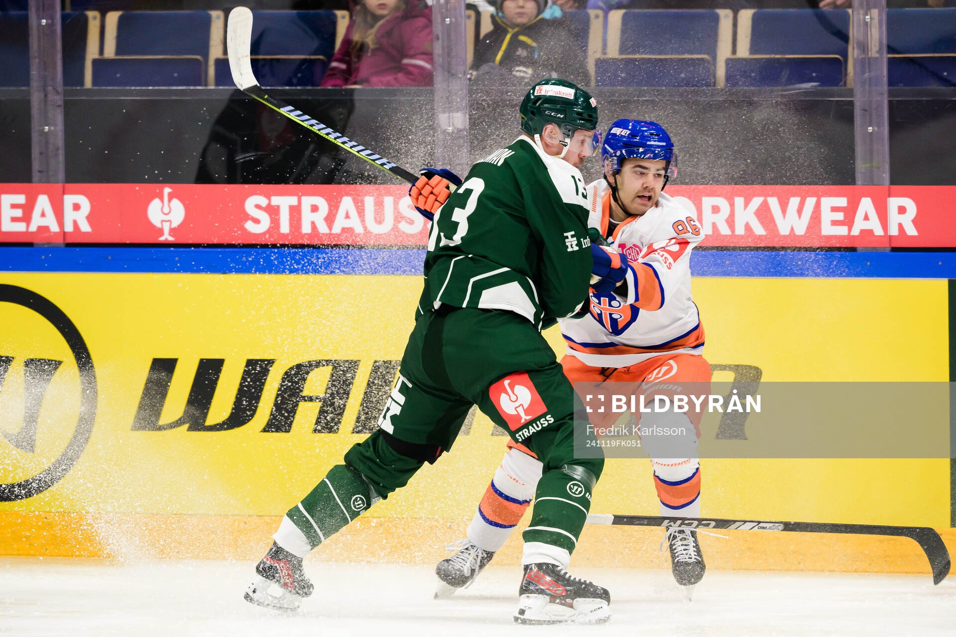 Joel Kellman of Färjestad  and Philip Granath of Tappara