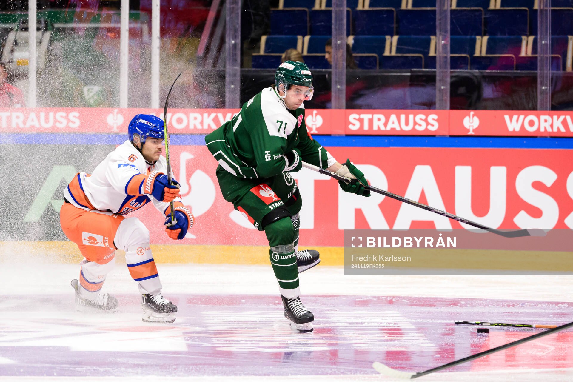 Ruben Rafkin of Tappara Tampere and Viktor Lodin of