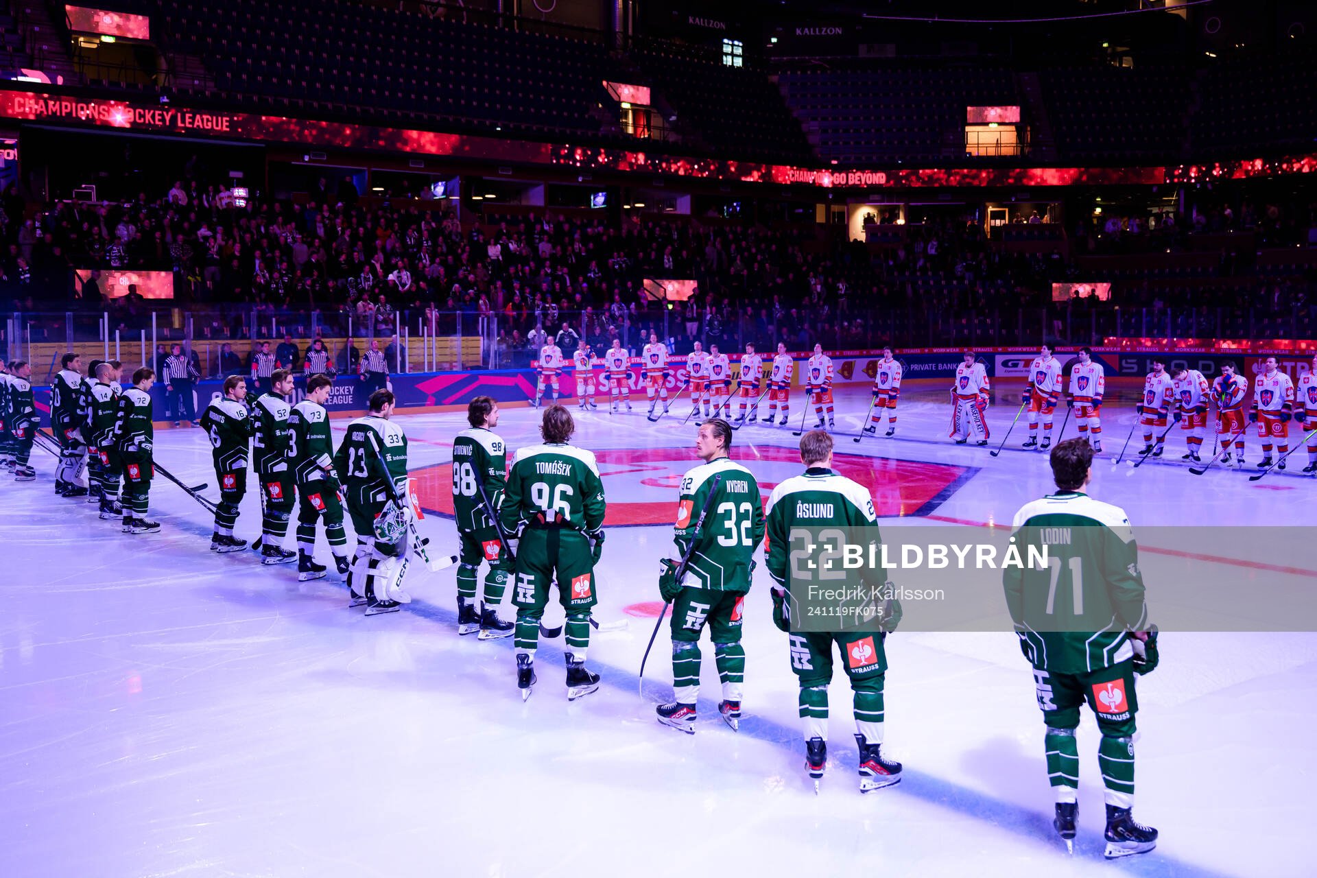 Players of Färjestad  and of Tappara Tampere