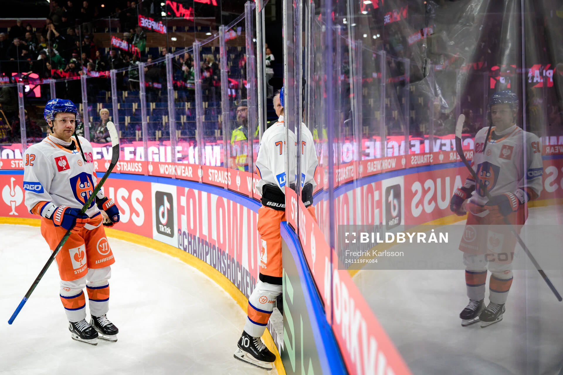 Oiva Keskinen of Tappara Tampere looks dejected