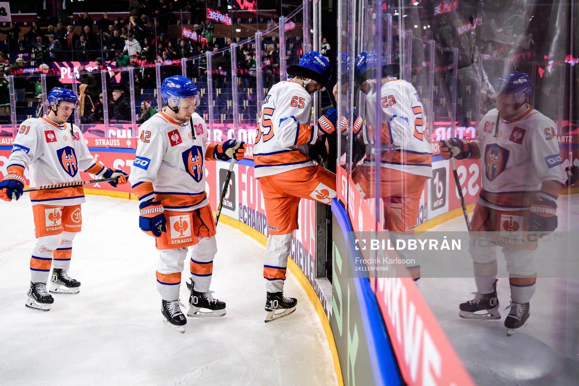 Petteri Puhakka, Otto Rauhala and Andrej Sustr of Tappara