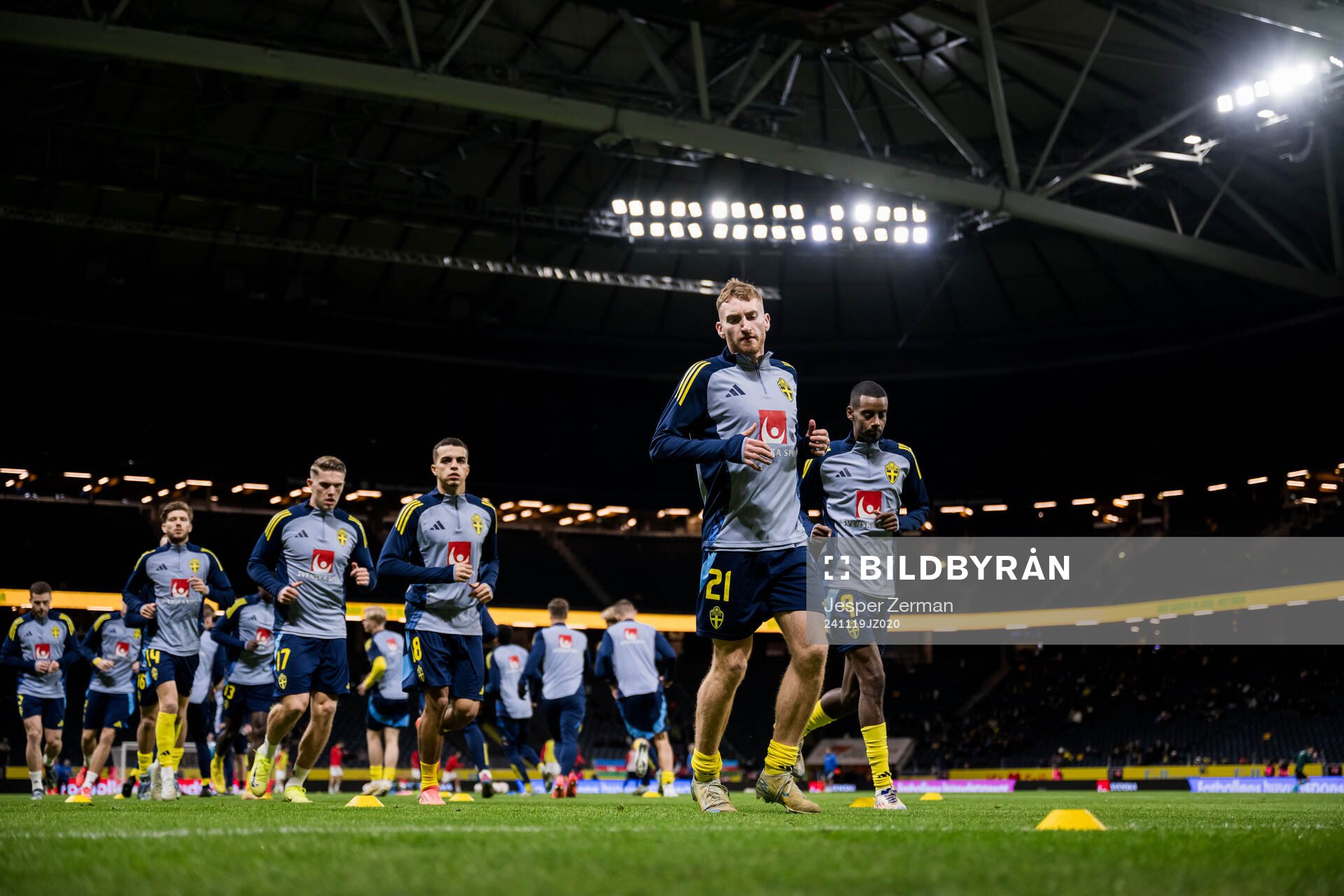 Dejan Kulusevski and Alexander Isak of Sweden