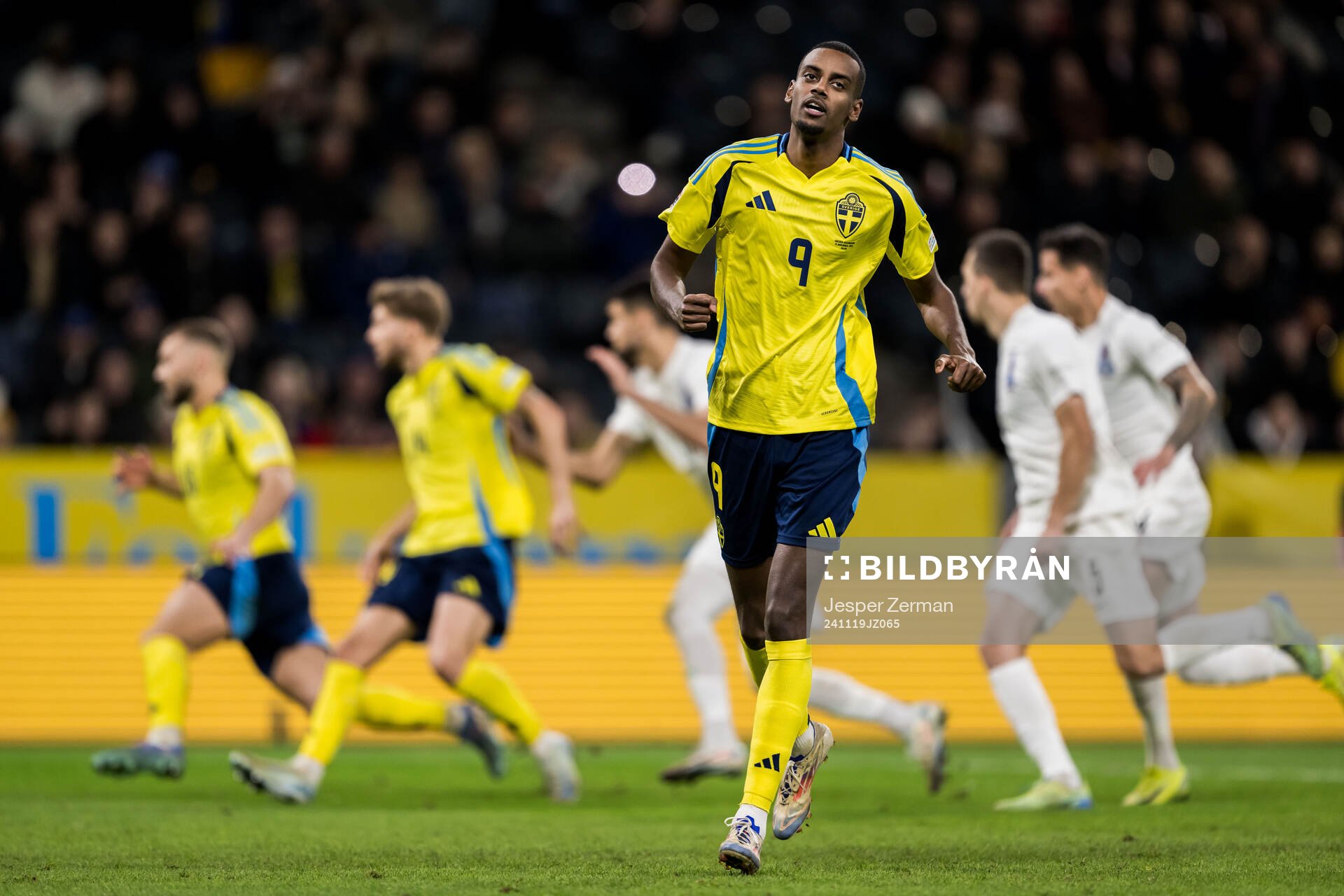 Alexander Isak of Sweden looks dejected