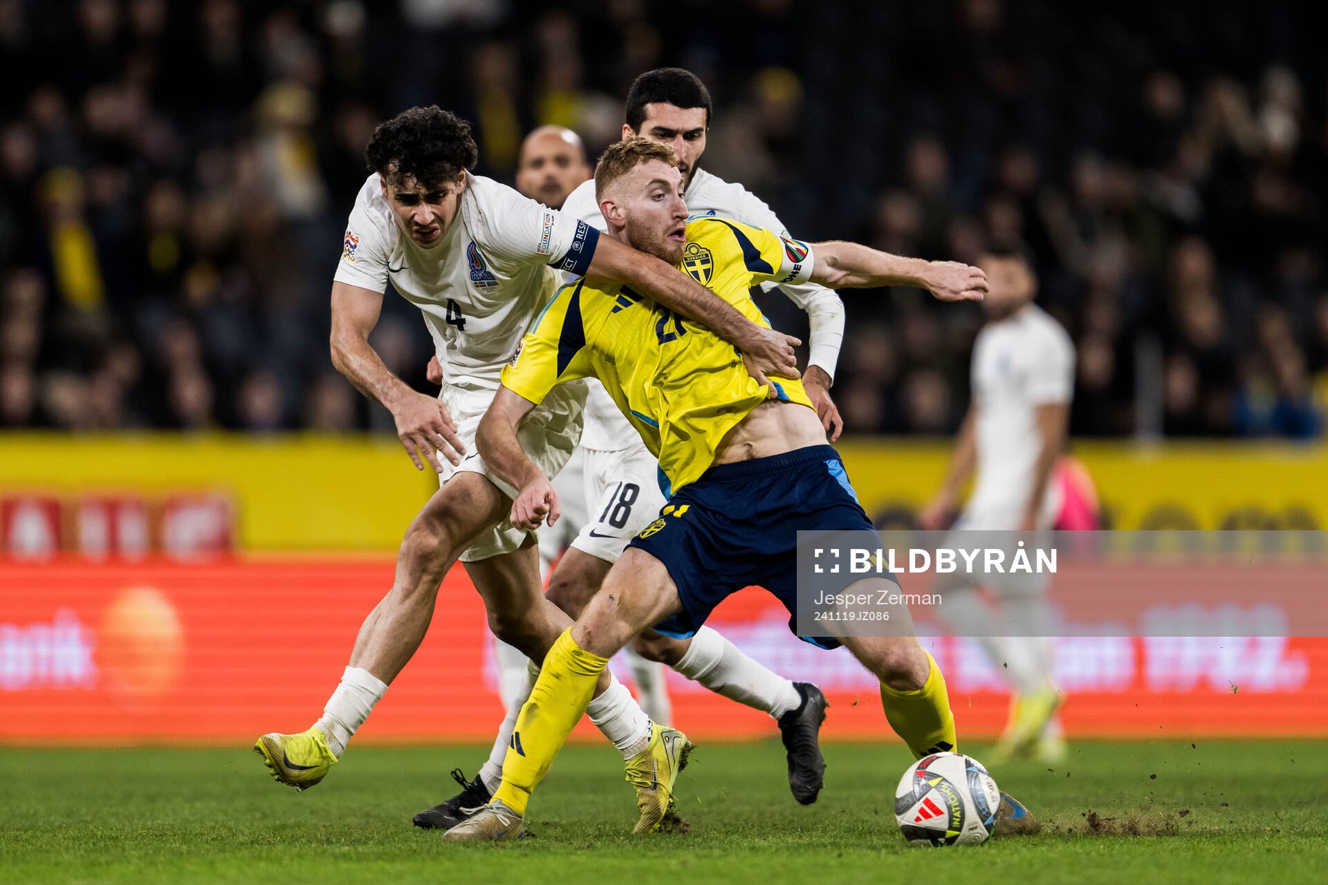 Dejan Kulusevski of Sweden against Anton Krivotsyuk and