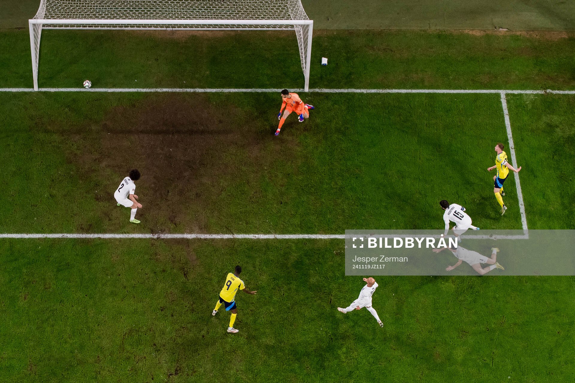 Dejan Kulusevski of Sweden scores 1-0