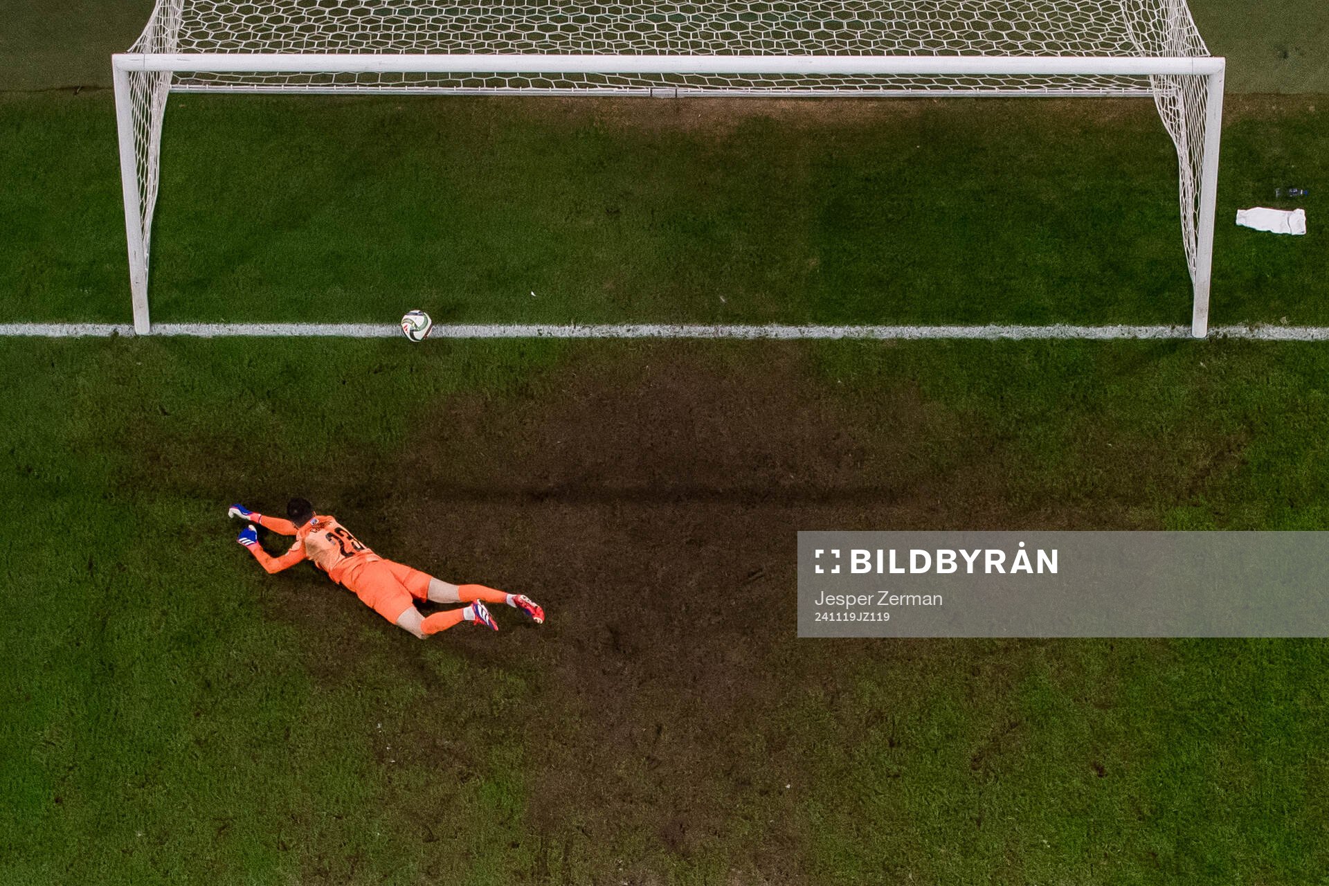 goalkeeper Elvin Jafarguliyev of Azerbaijan looks dejected