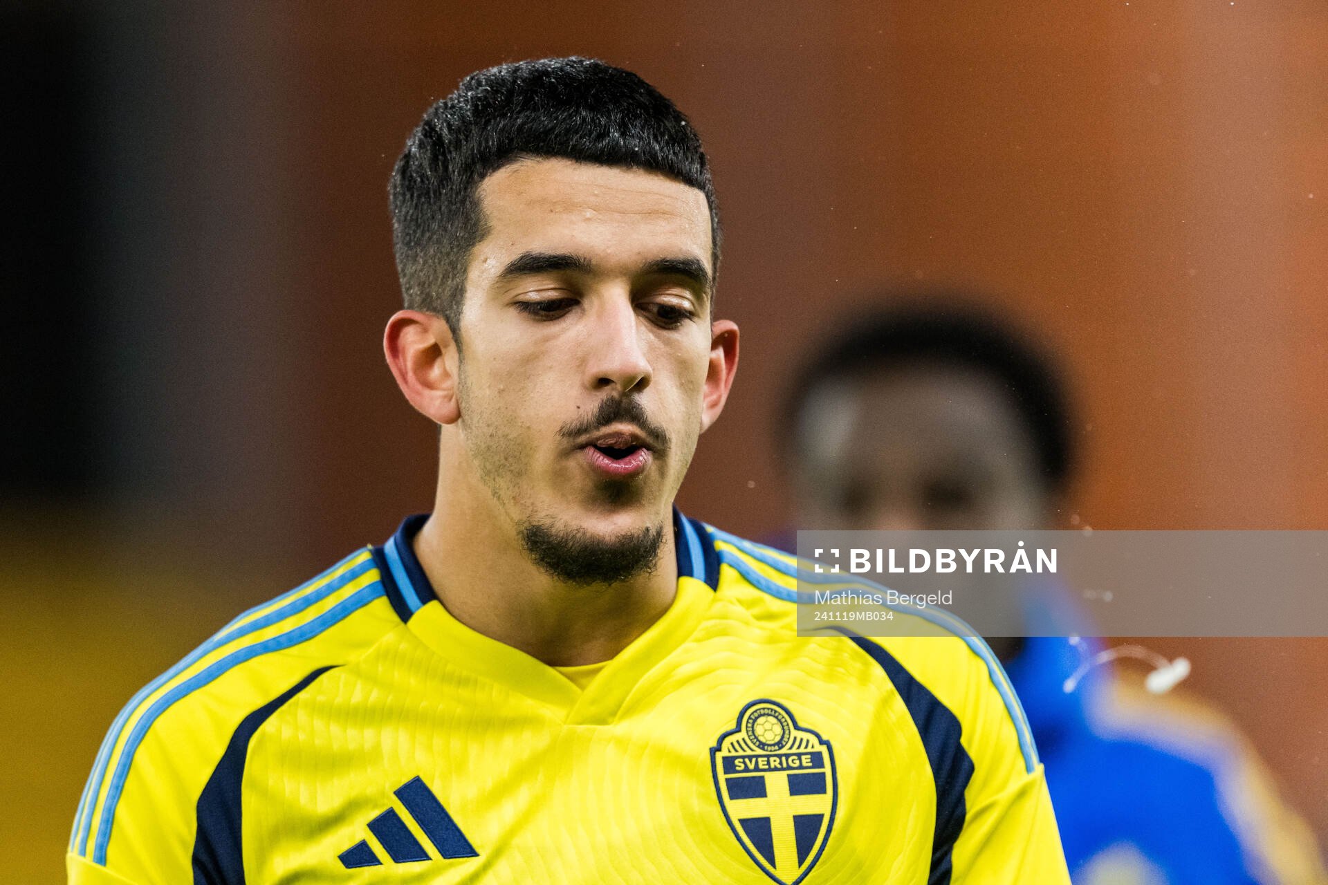 Zakaria Loukili of Sweden looks dejected