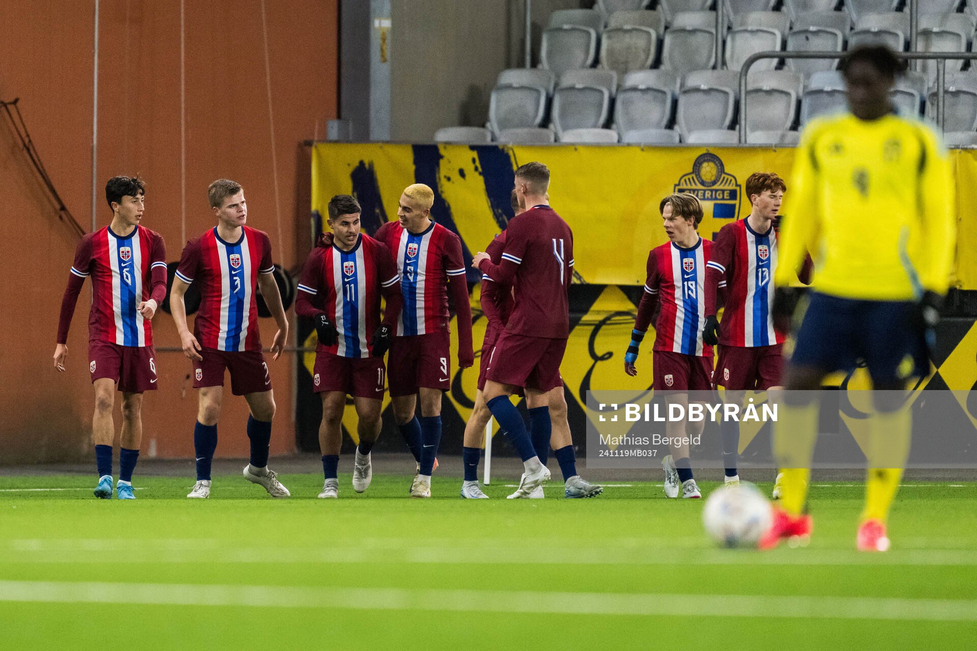 Adrian Kurd Rønning of Norway celebrates