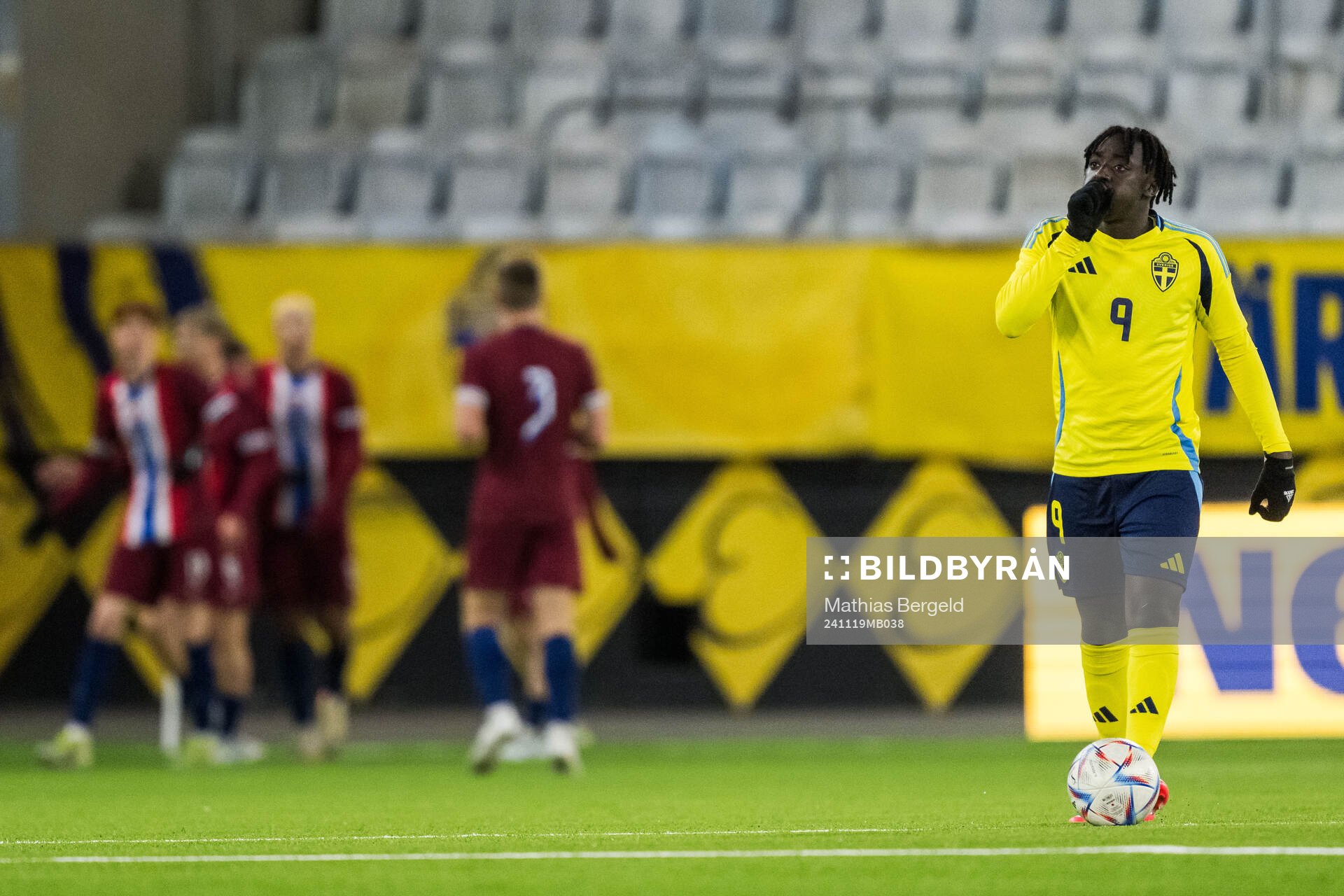 Kalipha Jawla of Sweden looks dejected
