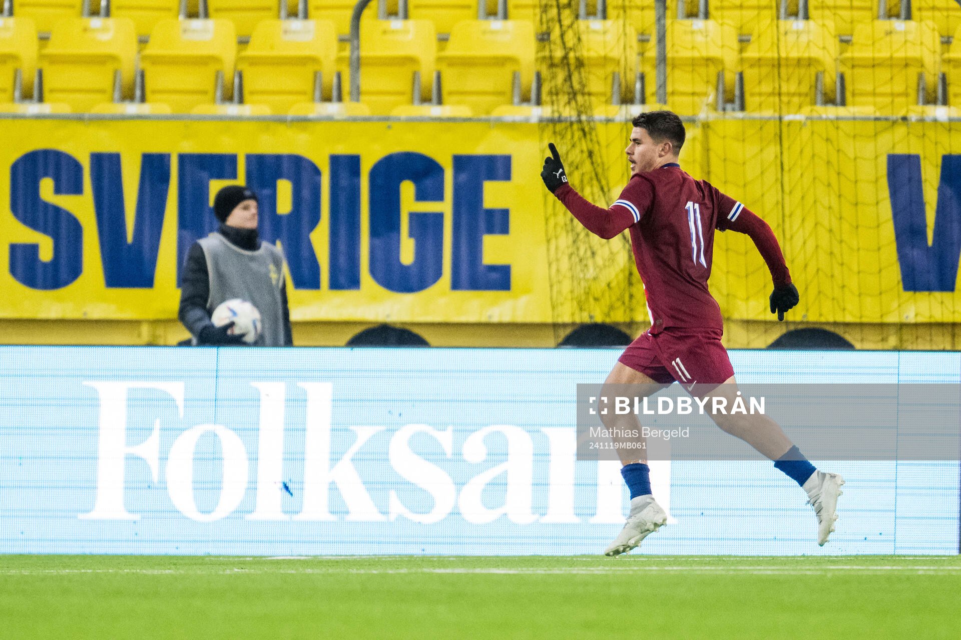 Adrian Kurd Rønning of Norway celebrates