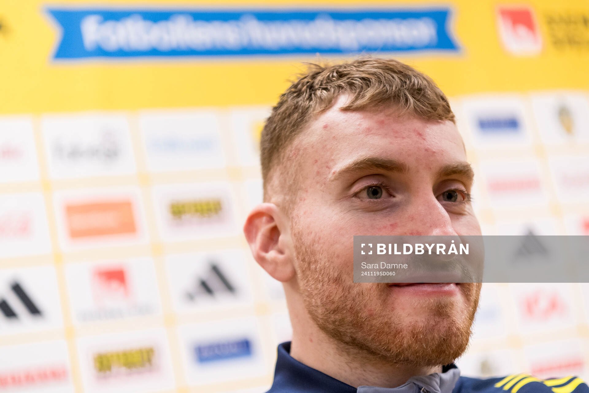 Dejan Kulusevski of Sweden in mixed zone